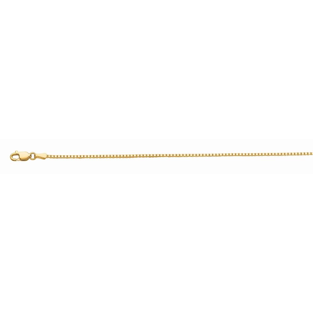 10K Gold 1.2mm Octagonal Box Chain Necklace for Men & Women - Durable Fine Jewelry for Everyday Wear, Gifts & Special Occasions