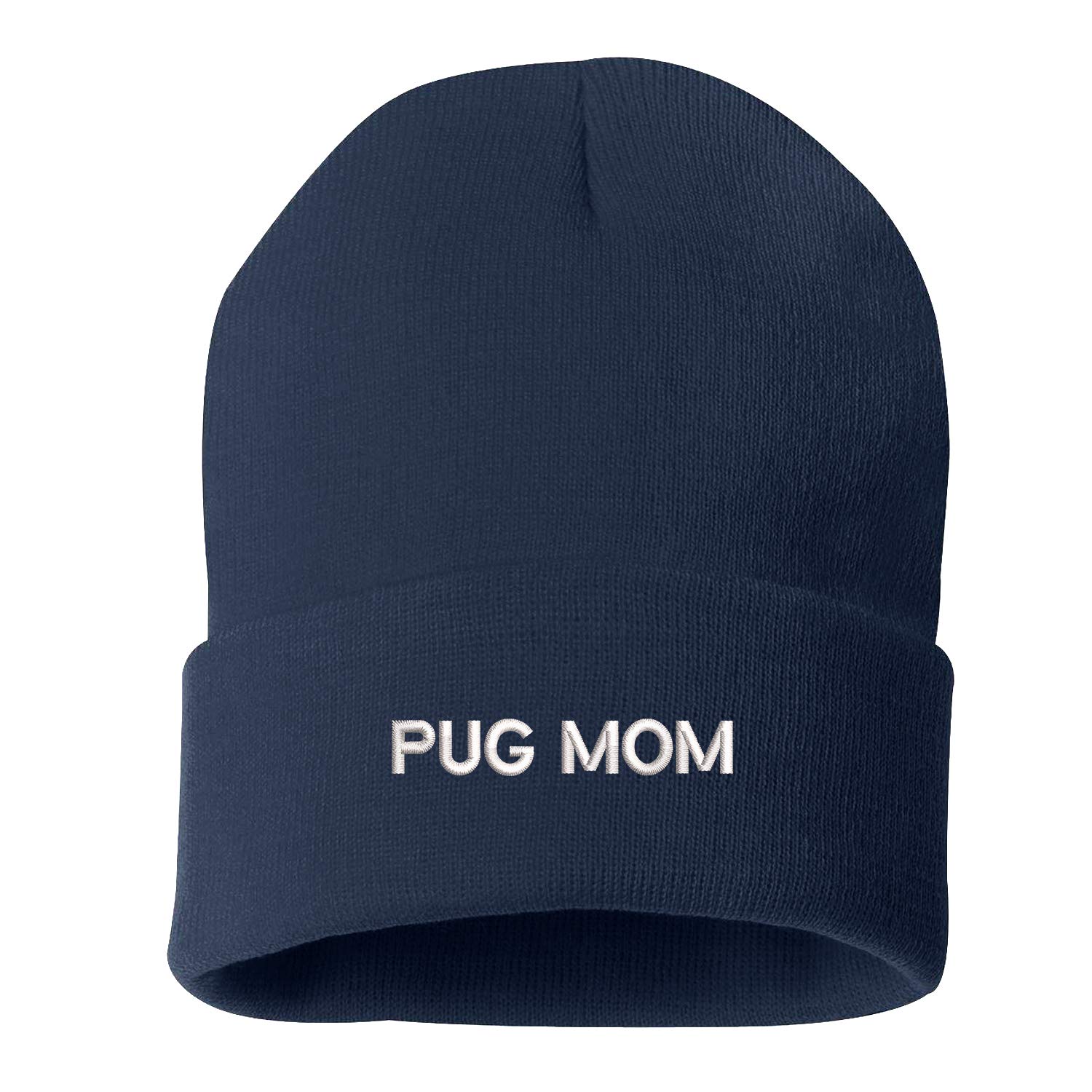 Pug Mom Hat - Cute Pug Dog Mom Beanie for Women - Perfect Gift for Dog Lovers & Winter Fashion Accessory