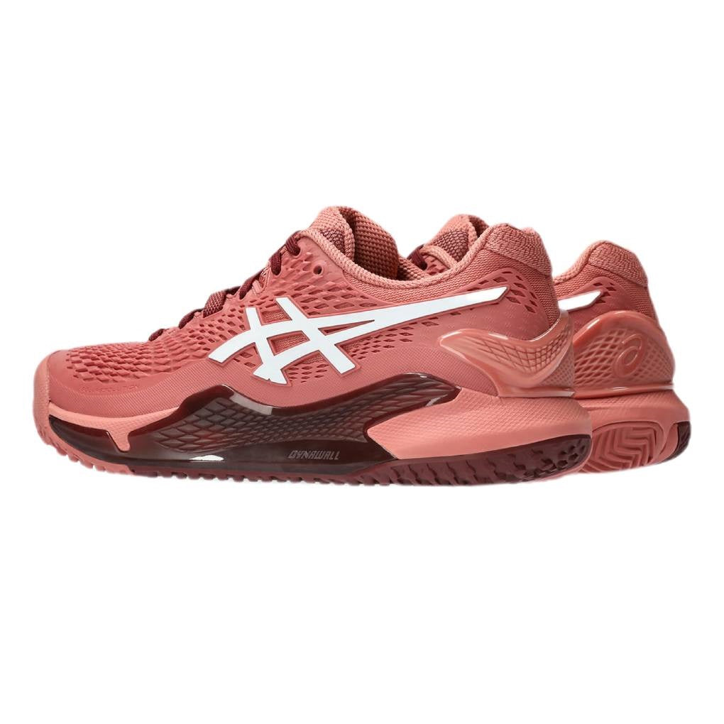 ASICS Gel Resolution 9 Women's Clay Court Tennis Shoes - Light Garnet/White | High-Performance for Competitive Play & Training | Perfect for Outdoor Clay Courts & Tennis Tournaments