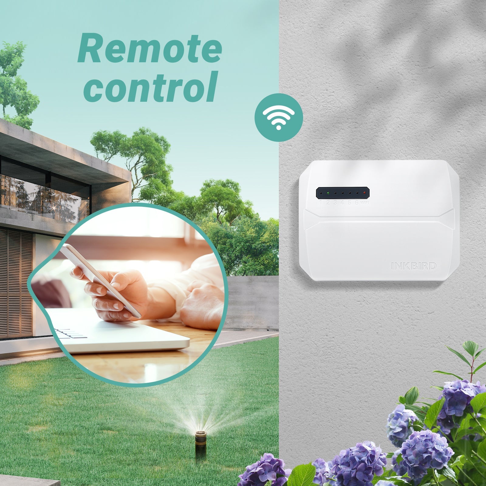 6 Zone Smart WiFi Sprinkler Controller - 600W Irrigation System for Lawns & Gardens | Compatible with Alexa & Google Home | Indoor & Outdoor Use