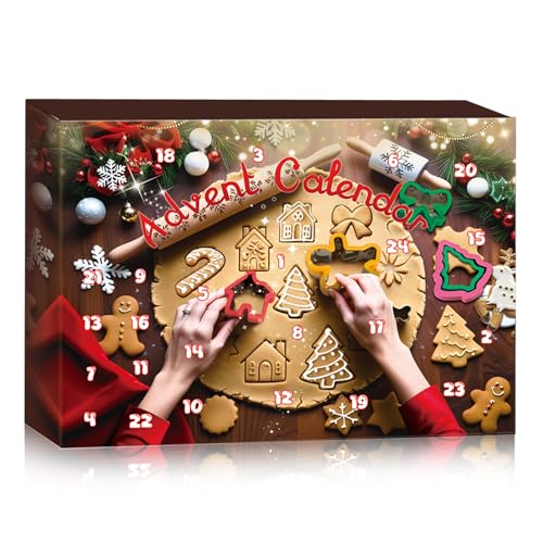 Red- Christmas Cookie Cutter Advent Calendar