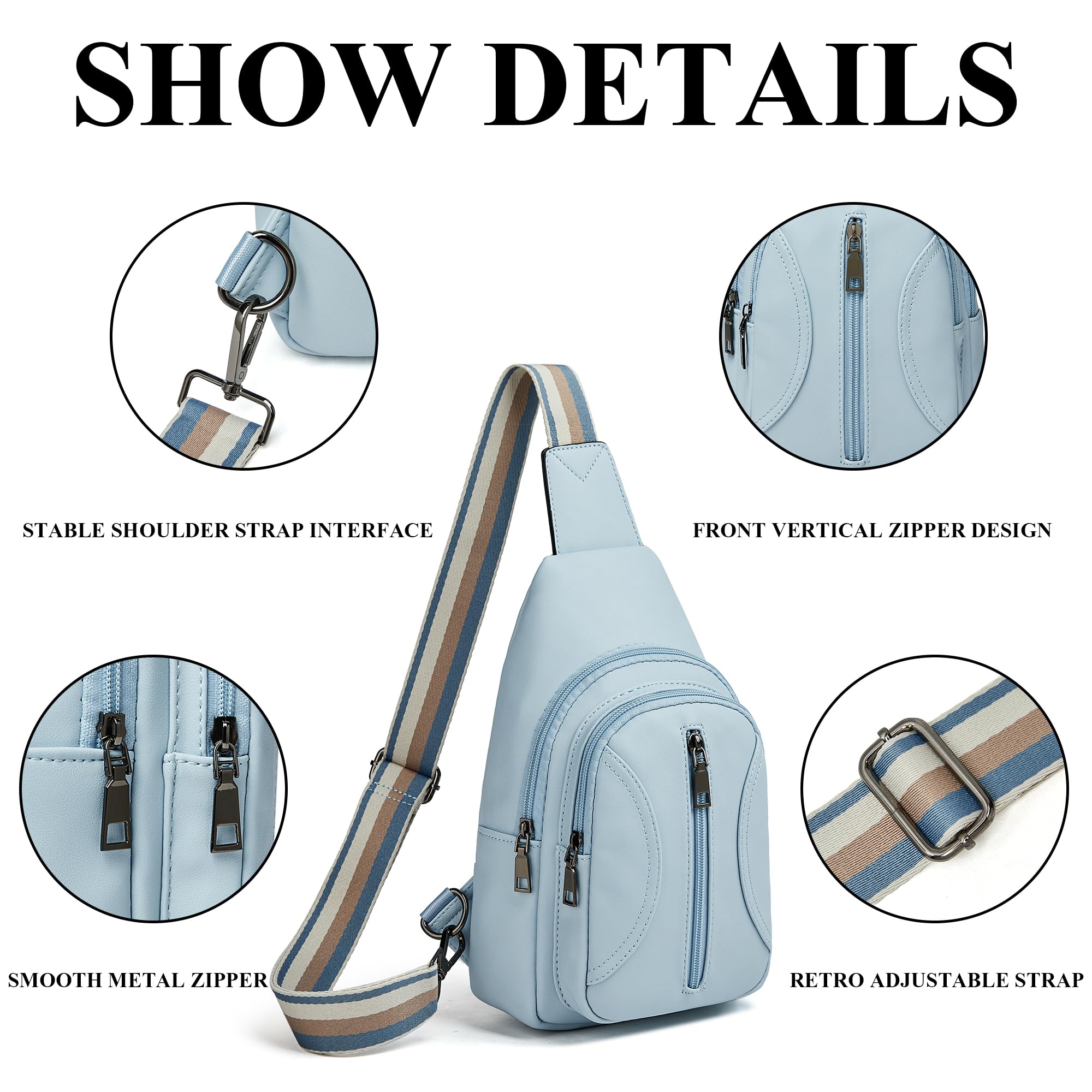 Women's Sling Bag - Crossbody Fanny Pack for Travel & Shopping