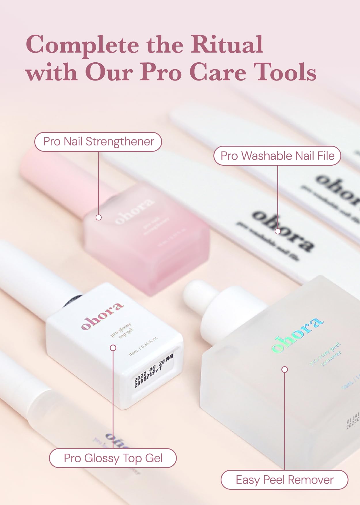 ohora Gel Nail Care Kit - Professional Nail Strengthener for Healthy Strong Nails, Corrects Nail Texture & Easy to Apply Semi-Cured Gel Strips | Salon Quality At-Home Manicure for Natural Nail Repair & DIY Nail Art