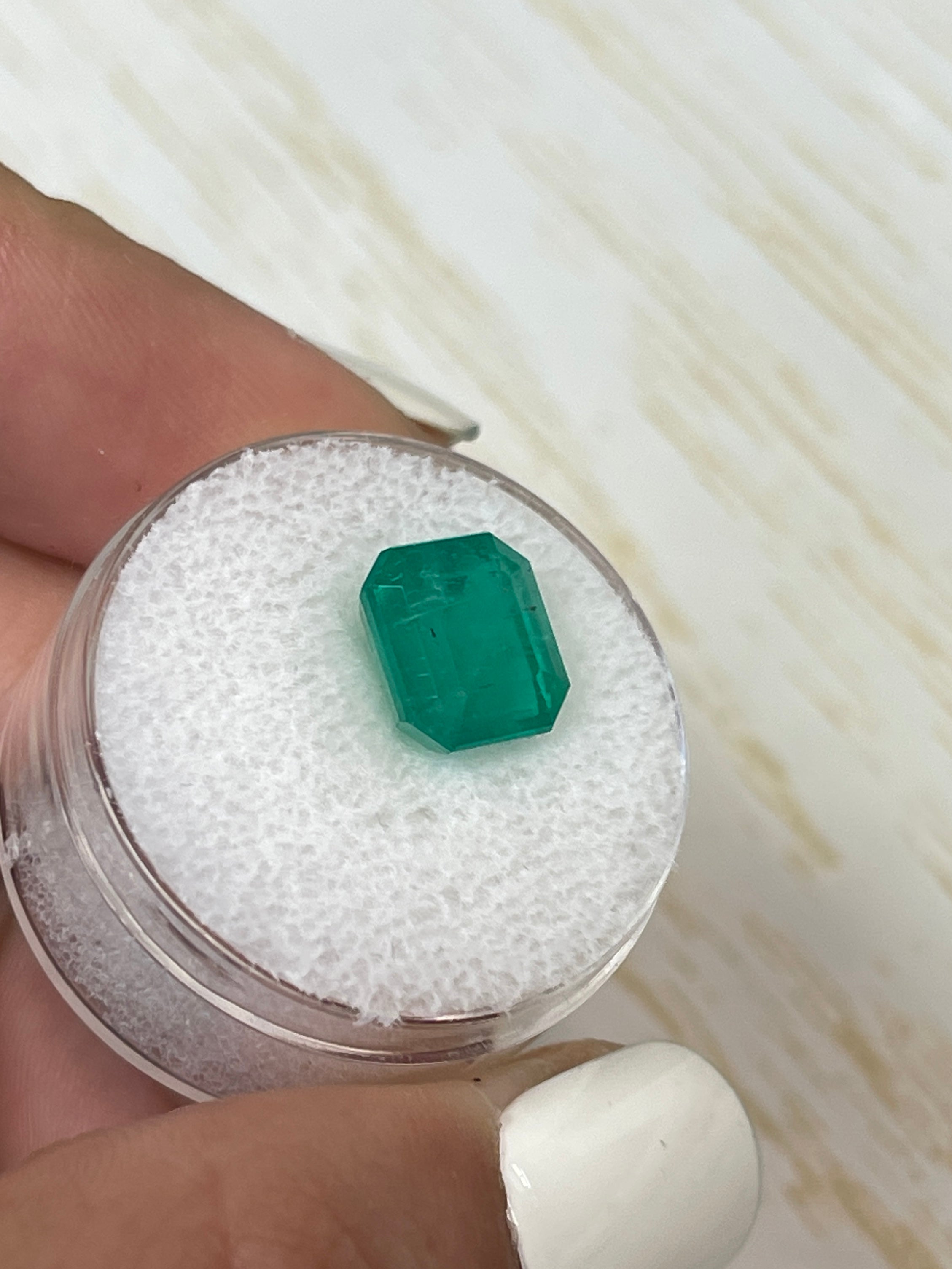 4.34 Carat 9.5x9mm Natural Colombian Emerald Gemstone - Asscher Cut Forest Green Loose Stone for Jewelry Making, Engagement Rings & Luxury Gifts