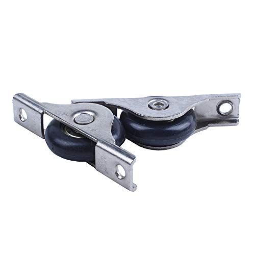 Wresetly 2 Pack Nylon Sliding Door Wheels - Single Axle Replacement Rollers for Smooth Sliding Door Operation - Perfect for Closet Doors, Barn Doors & Room Dividers