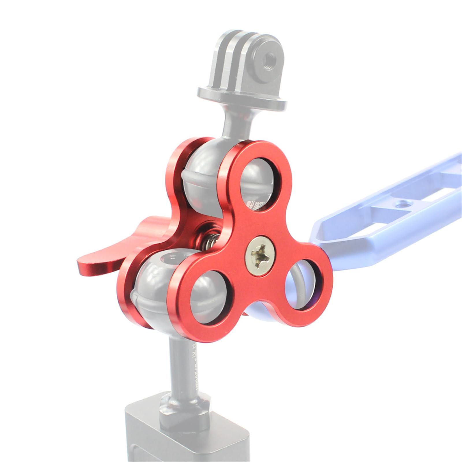 Alloy Triple Hole Ball Clamp Mount for Underwater Photography - 3 Hole Diving Light & Camera Accessories | Perfect for Scuba Diving, Marine Exploration & Underwater Videography
