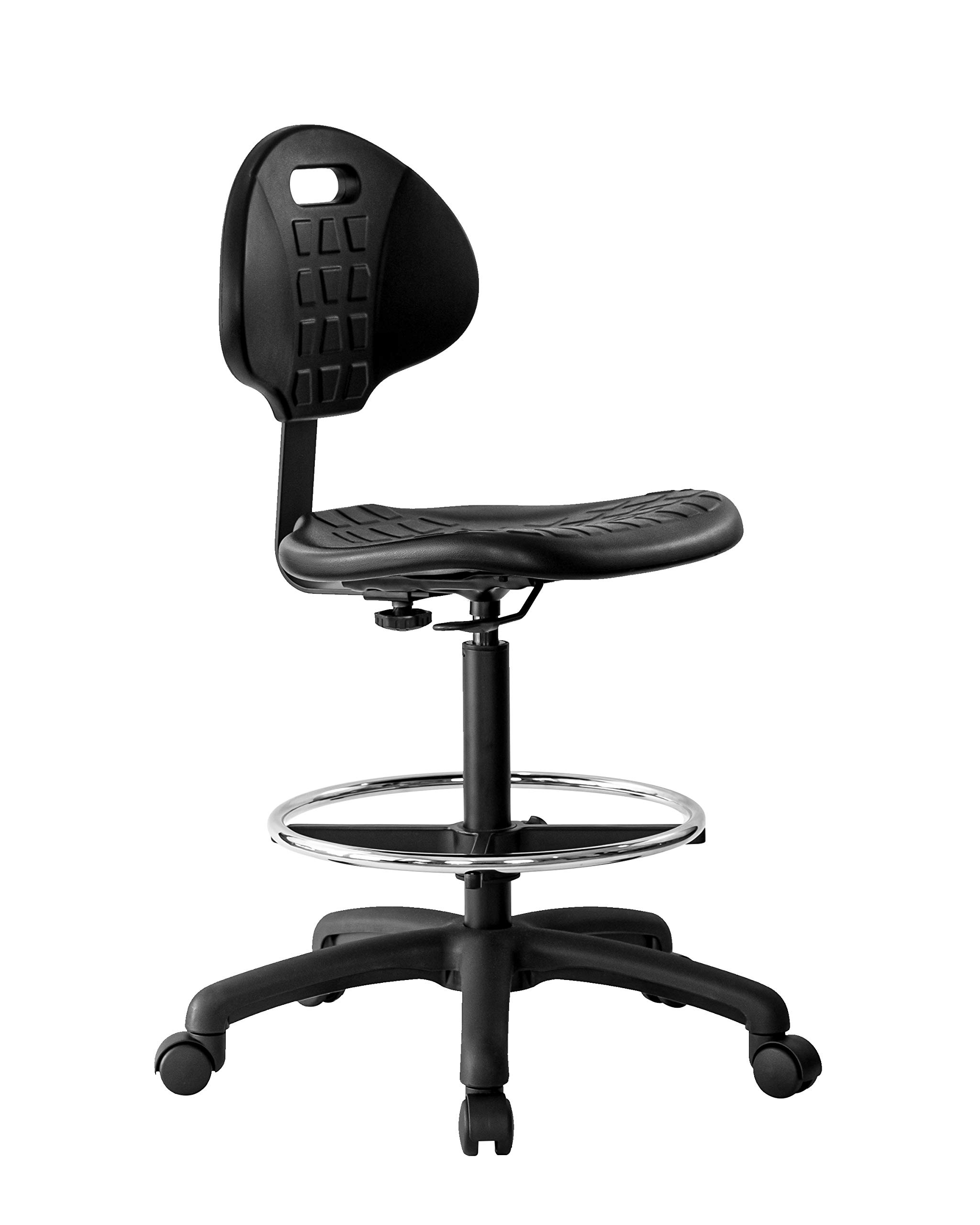 Ergonomic Adjustable Drafting Stool with Casters - 23