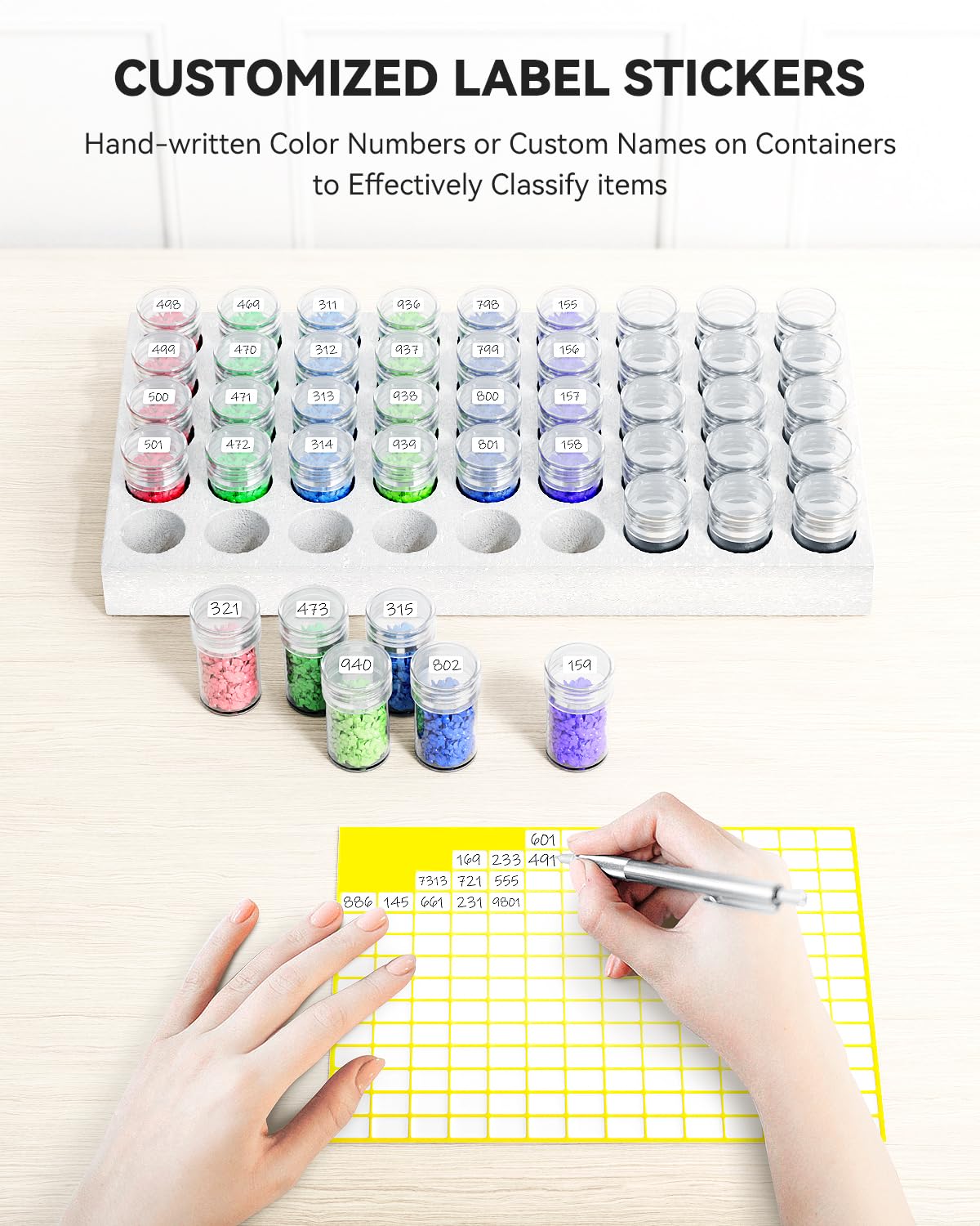 ARTDOT 45-Slot Diamond Painting Storage Box Kit for Adults - Diamond Art Organizer with Accessories & Tools for Beads - Perfect for Craft Room, Travel & DIY Projects