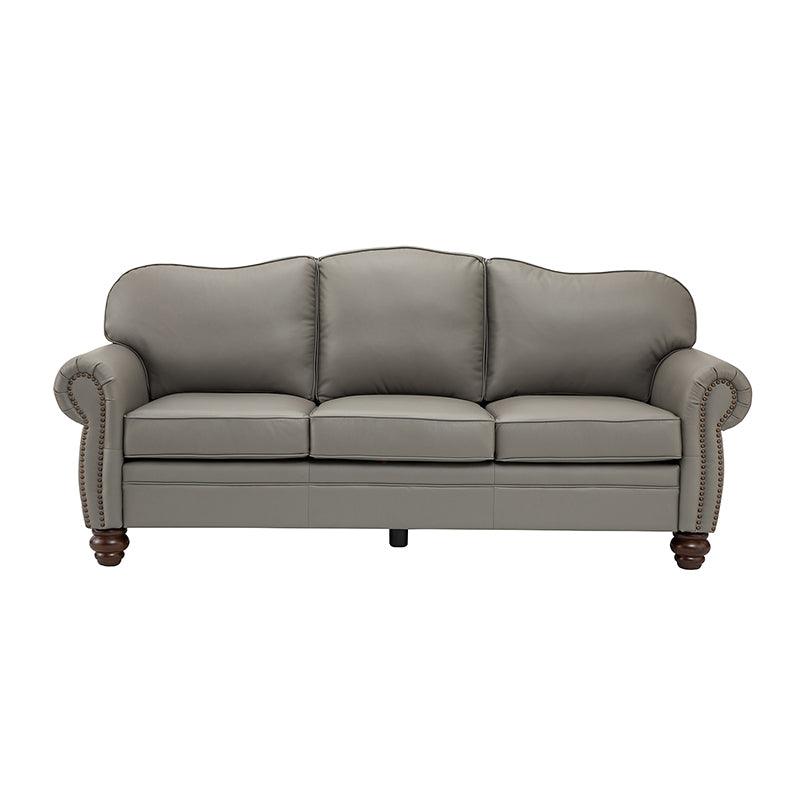 Flavio 81 Genuine Leather Sofa - Premium Full Grain Leather Couch for Living Room, Lounge & Office - Comfortable Modern Sectional Sofa with Sturdy Wood Frame