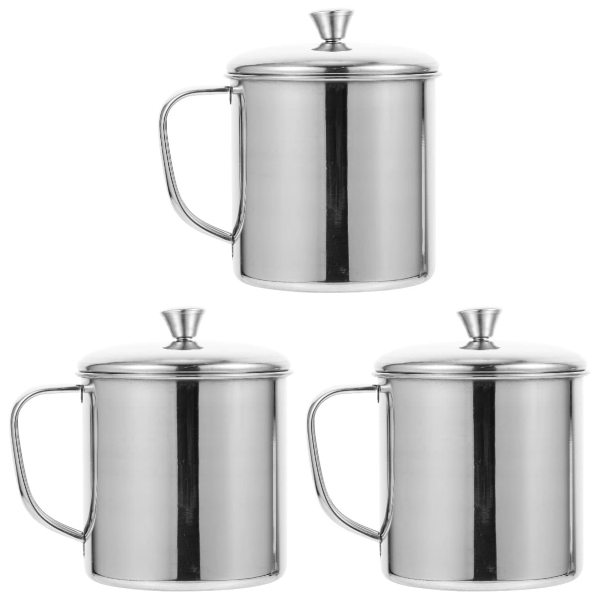Luxshiny 3-Pack Stainless Steel Coffee Mugs - 500ML Insulated Camping & Travel Cups for Hot/Cold Beverages - Perfect for Coffee, Tea, Expresso, and Outdoor Adventures