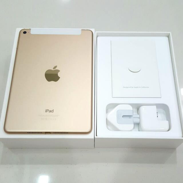 Apple iPad Mini 4 16GB 4G LTE Gold - Portable Tablet for Work, Travel & Entertainment | Fast Performance & Stunning Display