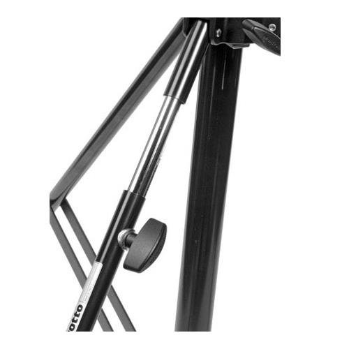 Manfrotto 008BUAC 2-Section Air Cushioned Aluminum Tripod Stand with Leveling Legs - Professional Video Camera Support for Filmmaking, Photography & Studio Use (Black)
