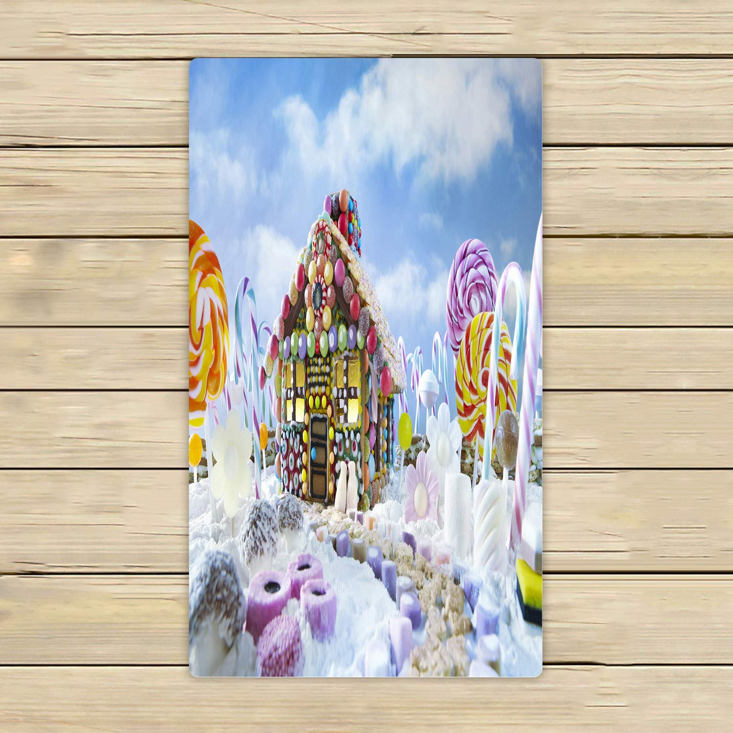 Gingerbread House Christmas Beach Bath Towel - 16x28 Inch Holiday Themed Shower Towel for Home, Outdoor & Travel - Perfect for Christmas Decor, Beach Trips & Cozy Bathrooms