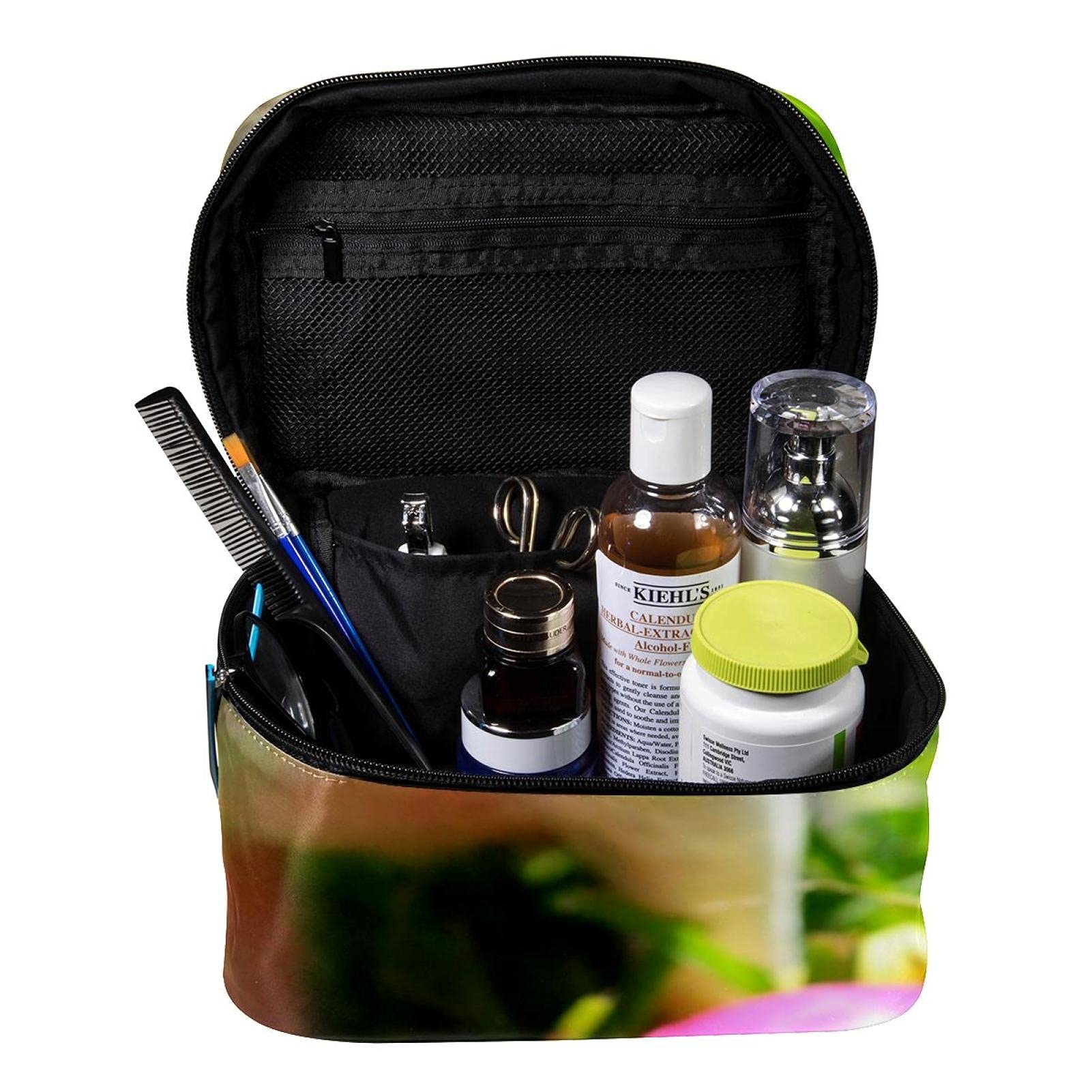 Cute Piglet with Easter Eggs Travel Makeup Bag - Large Cosmetic Organizer Case with Zipper for Women & Girls | Perfect for Easter Gifts, Travel Toiletries & Makeup Storage