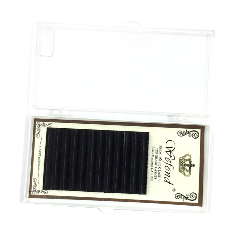 Scala 3D Russia Volume 12 Rows 0.07mm D Curl Silk Individual Eyelash Extensions - Handmade Natural Long Mink Lashes (D-12mm) for Professional Salon & Bridal Makeup