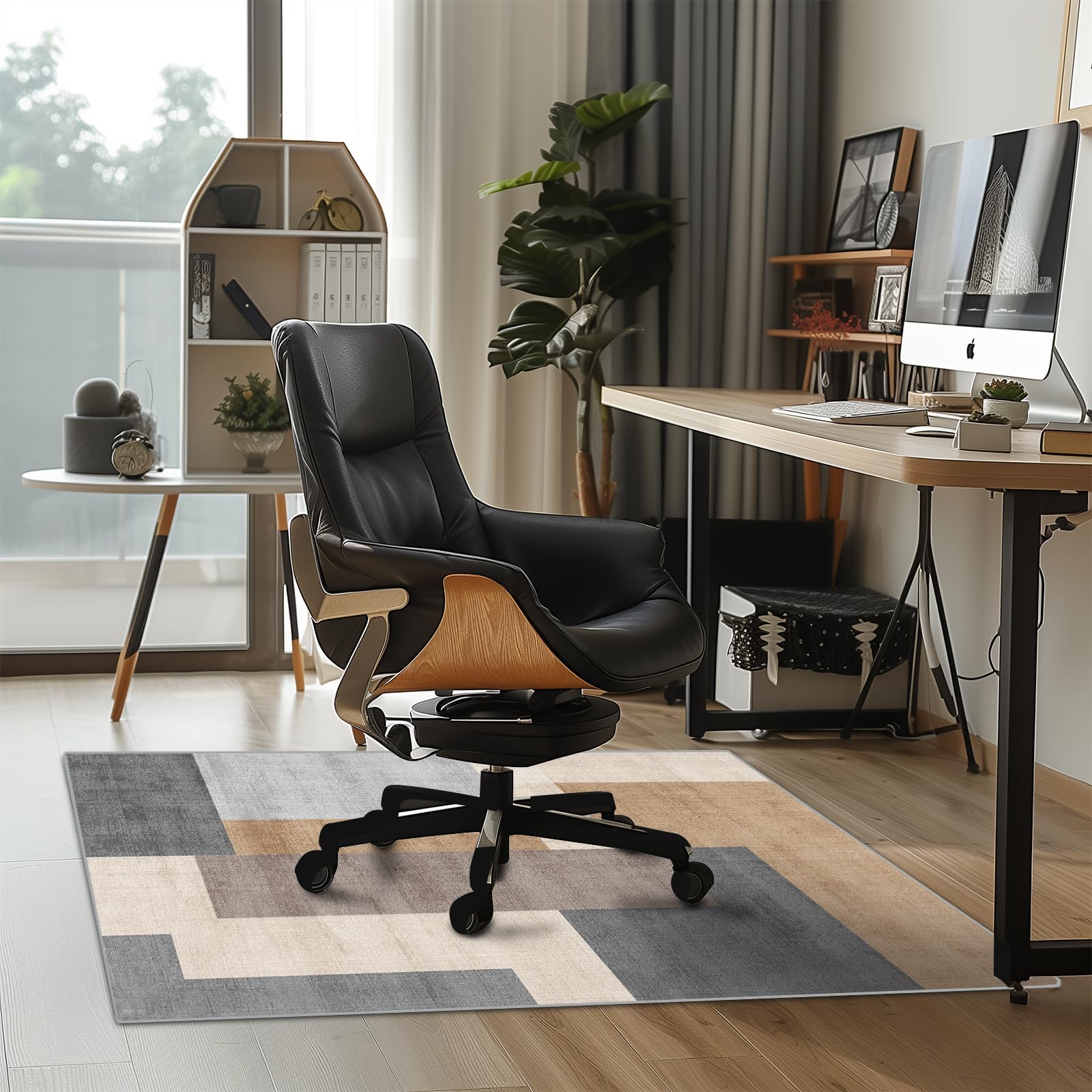 Premium Office Chair Mat for Hardwood Floors - Non-Slip Desk Chair Mat Protector for Hardwood & Low-Pile Carpets - Easy Clean Computer Floor Mat for Gaming & Rolling Chairs - Perfect for Home Office, Study Room & Workspace