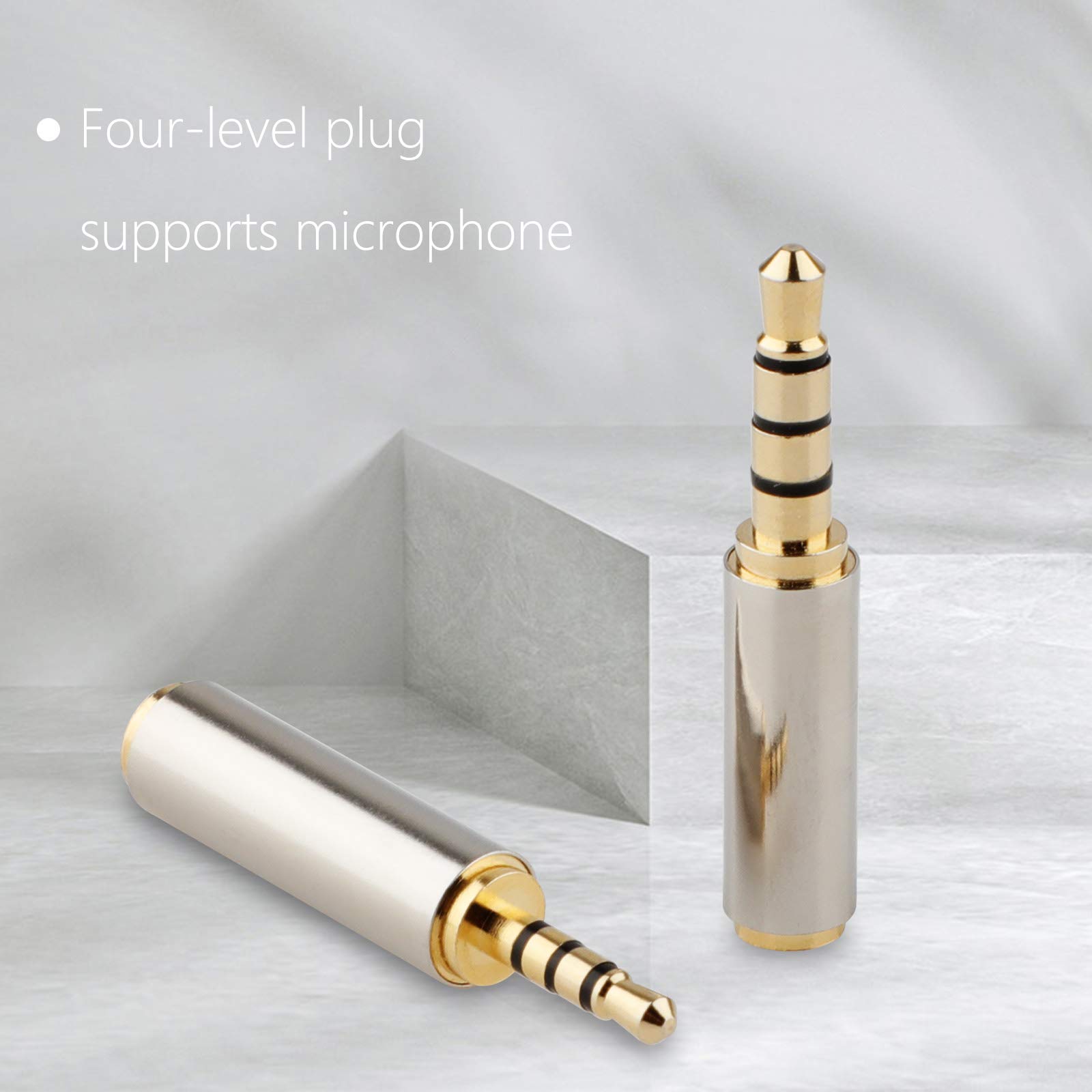 PASOW 3.5mm to 2.5mm Stereo Audio Adapter - Male to Female Headphone Jack Converter (2 Pack) for Smartphones, Headphones, Microphones, Tablets - Perfect for Gaming, Podcasting & Mobile Devices