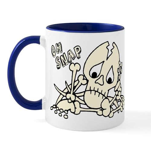 White/Navy Inside - OH SNAP! Halloween Skeleton Mug