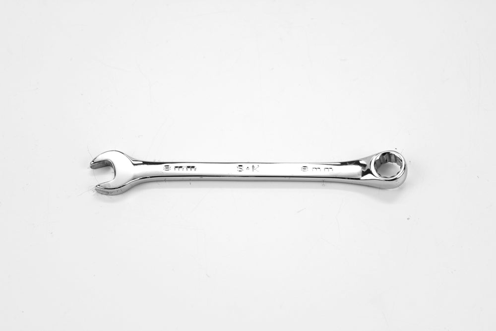8mm 12-Point Metric Combination Chrome Wrench - Professional Grade Tool for Automotive Repair, Plumbing & DIY Projects