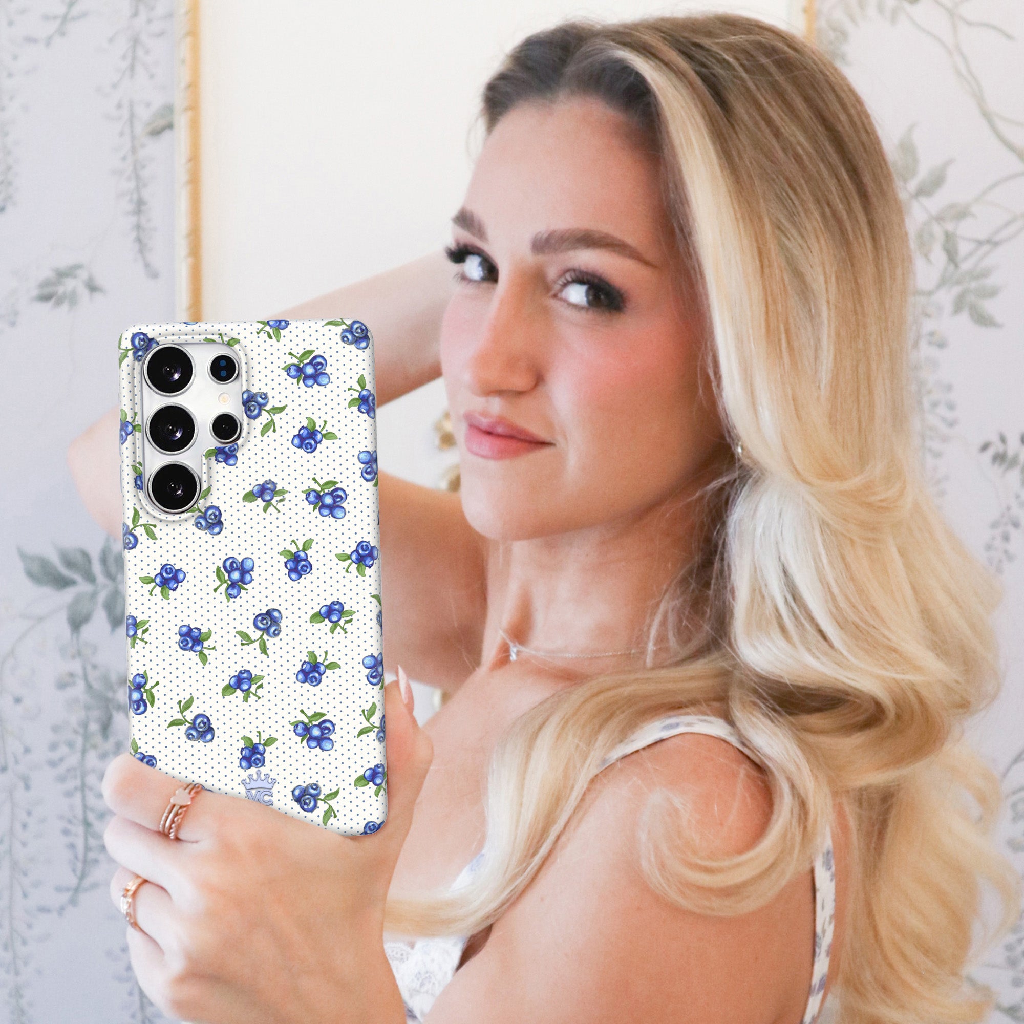 Samsung Phone Case for Baby - Soft Protective Blueberry Design Cover for Samsung Galaxy [Model] - Perfect for Infants, Toddlers & New Parents Gift