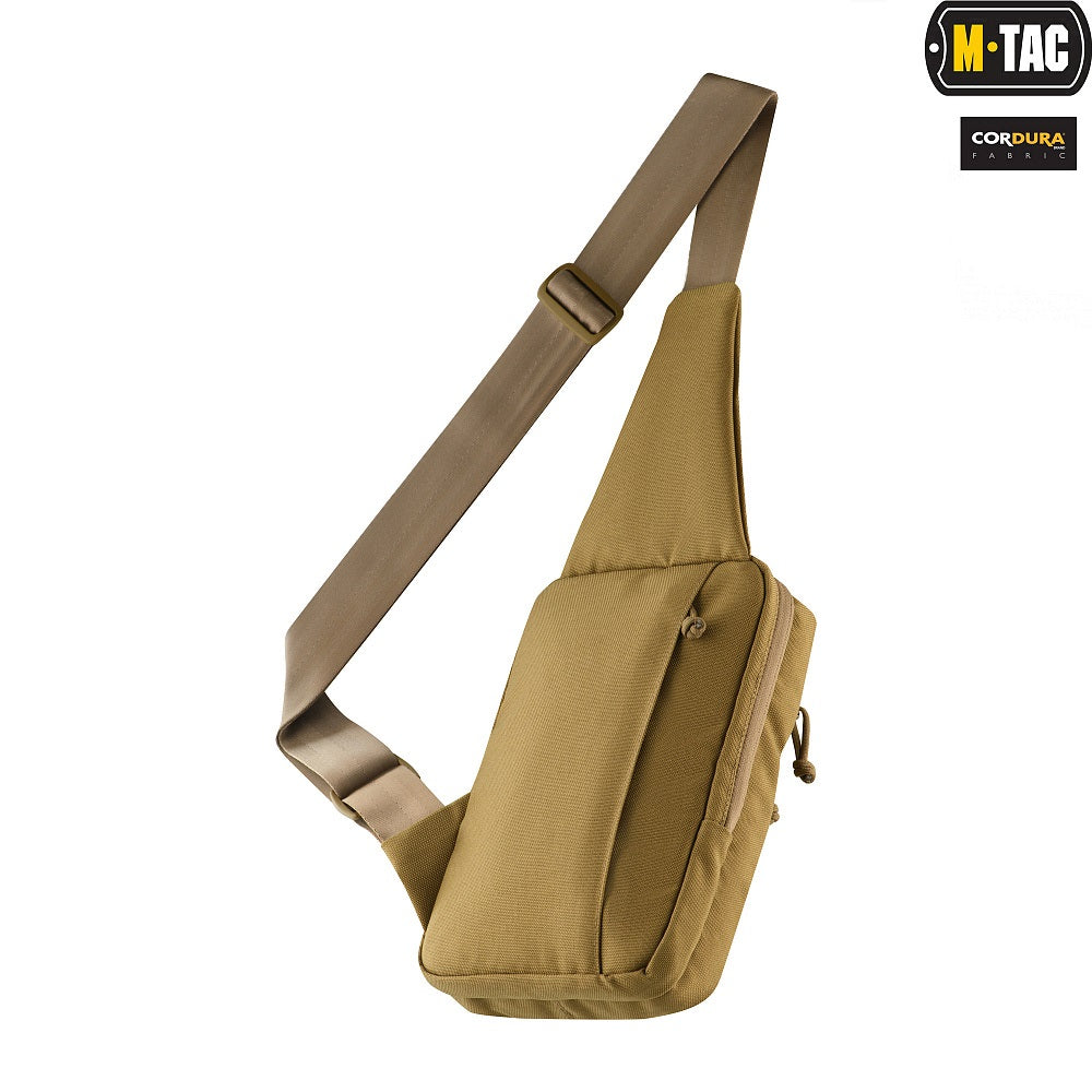 M Tac Concealed Carry Sling Bag Elite Gen.IV with Loop Panel - Tactical Crossbody Bag for Everyday Carry, Travel & Outdoor Adventures
