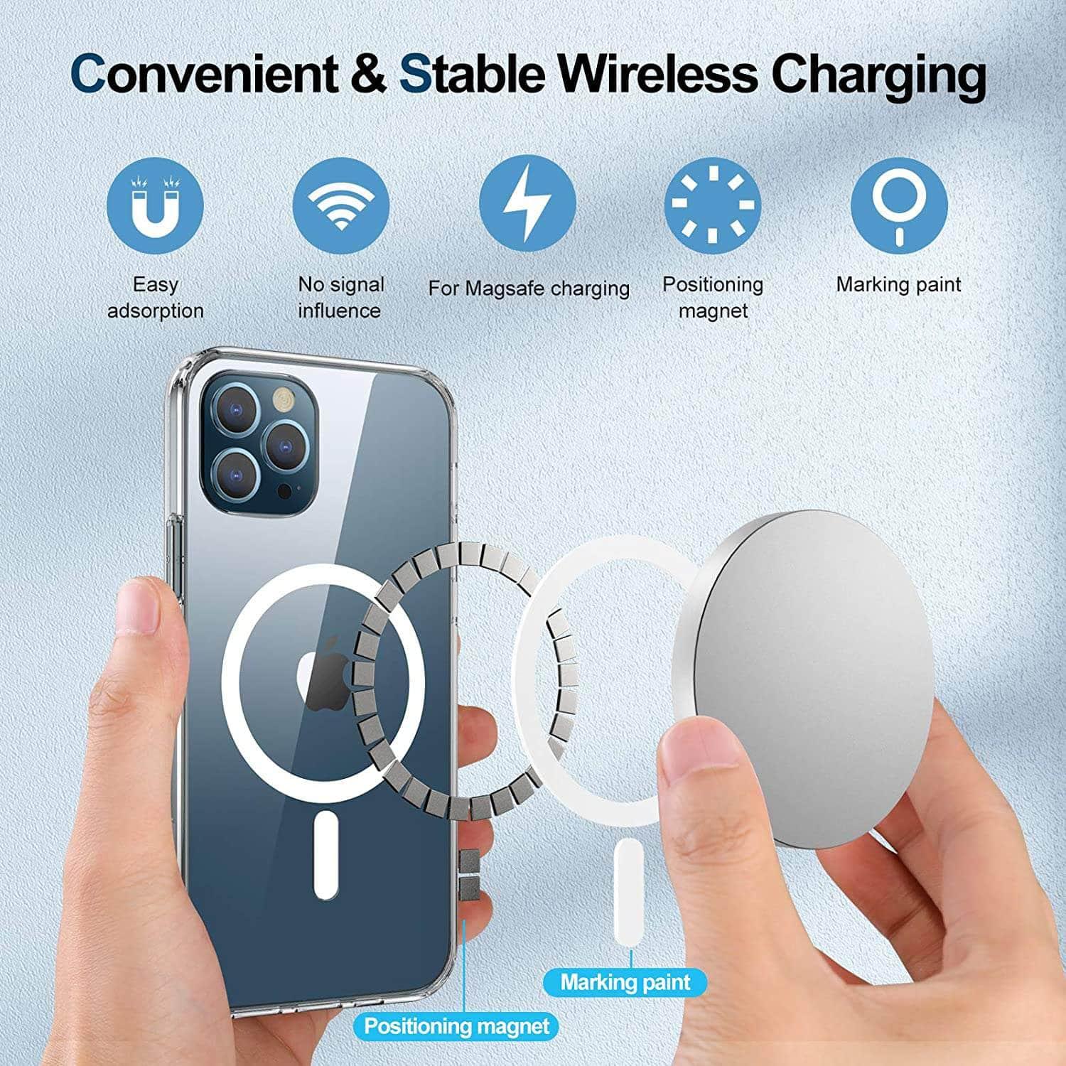 Magnetic Wireless Charging Case for iPhone 12 Pro - Magsafe Compatible Protective Cover for Fast Charging | Perfect for Home, Office & Travel Use