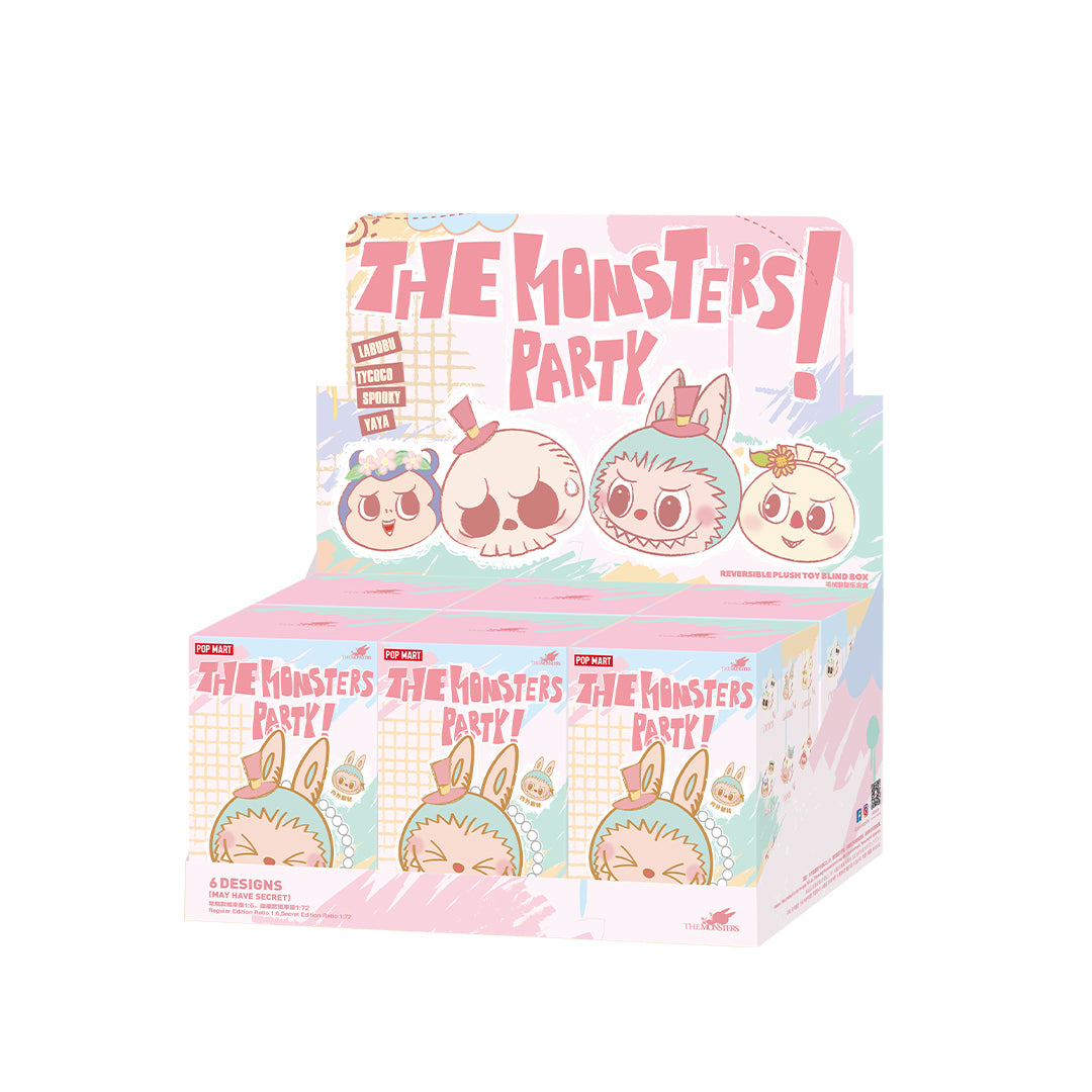 POP MART The Monsters Party Series Reversible Plush Bag Blind Box - Cute Collectible Toy for Kids & Adults - Perfect for Gifts, Parties & Home Decor