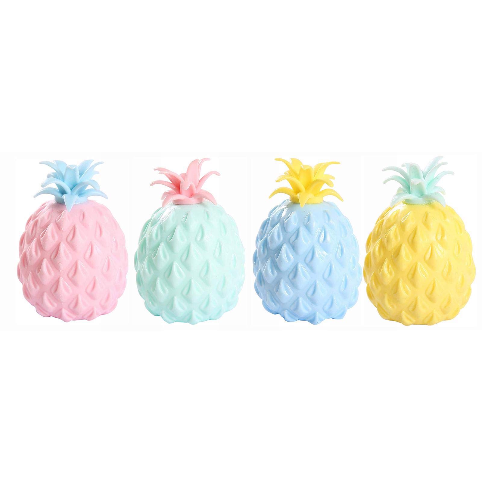 Pineapple Stress Balls - Squishy Fidget Toys for Anxiety Relief, Easter Party Favors & Sensory Play - Fun Simulation Fruit Squeeze Ball for Kids & Adults - Perfect for Office, Classroom & Stress Management (Random Colors)