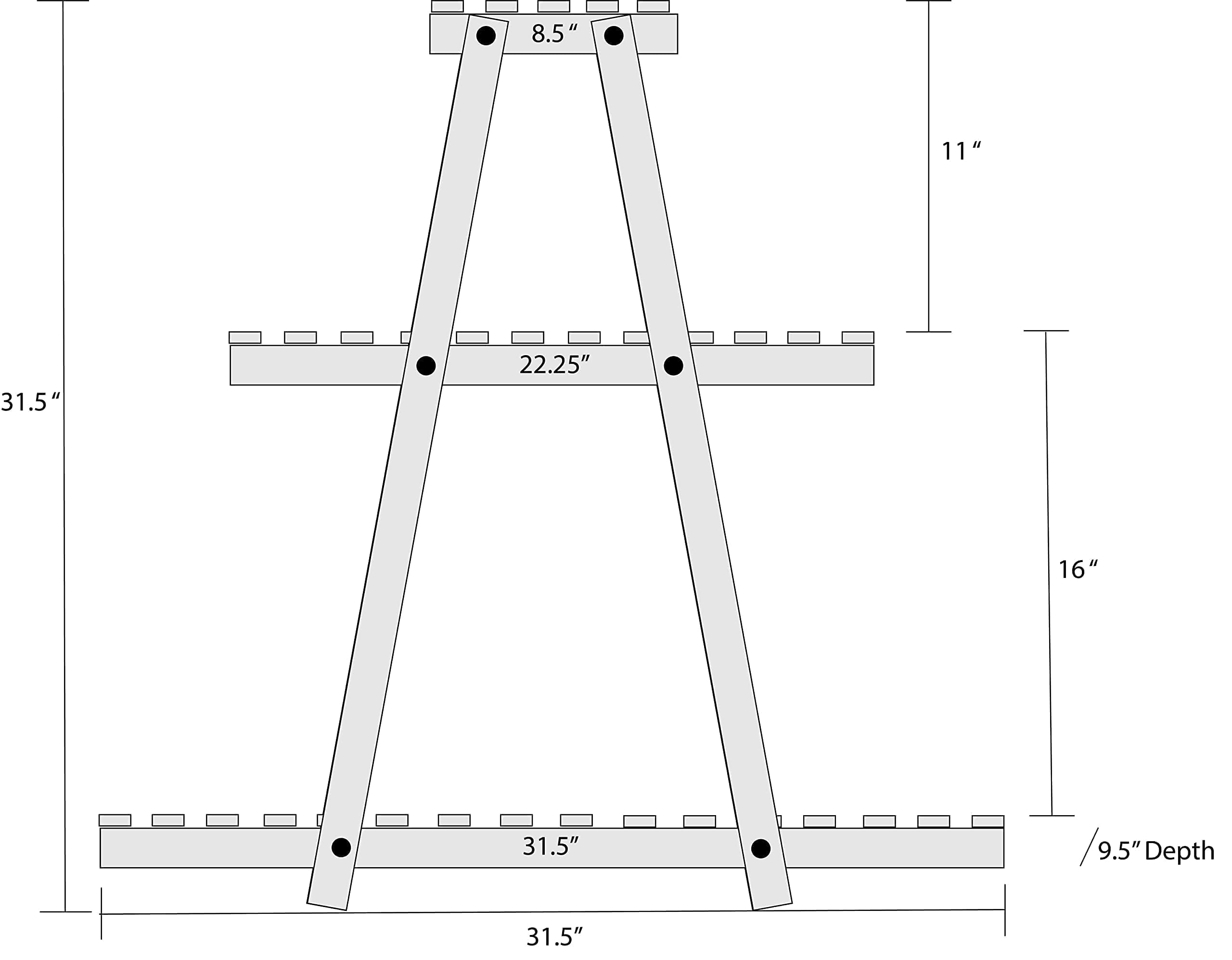 Modern A-Frame Plant Stand for Indoor & Outdoor Use - Sturdy Metal Shelf for Potted Plants, Succulents & Home Decor - Perfect for Living Room, Patio, Garden