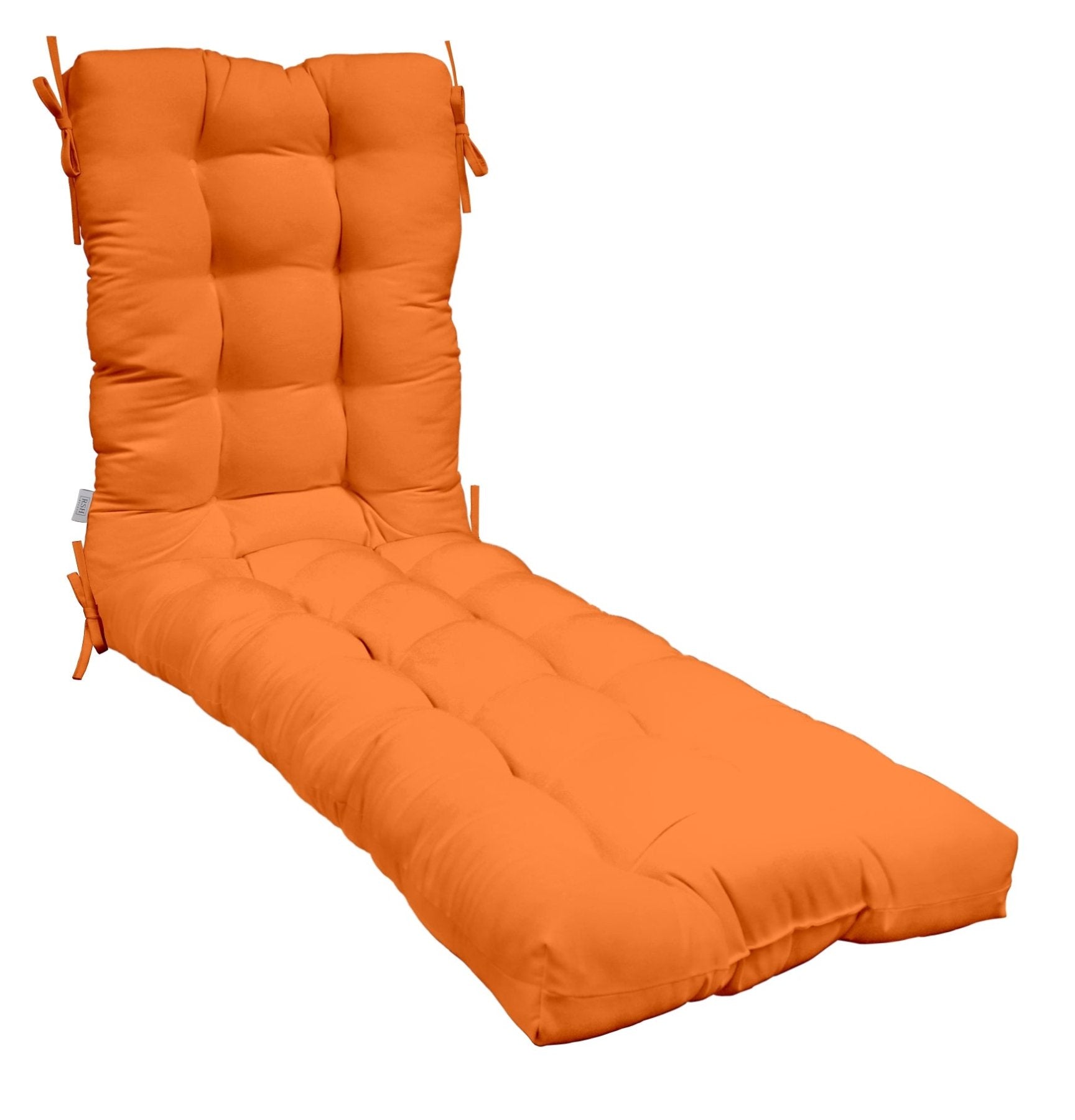 Sunbrella Canvas Tufted Chaise Lounge Chair Cushion - Waterproof Outdoor Furniture Cushion for Patio, Poolside & Garden Use