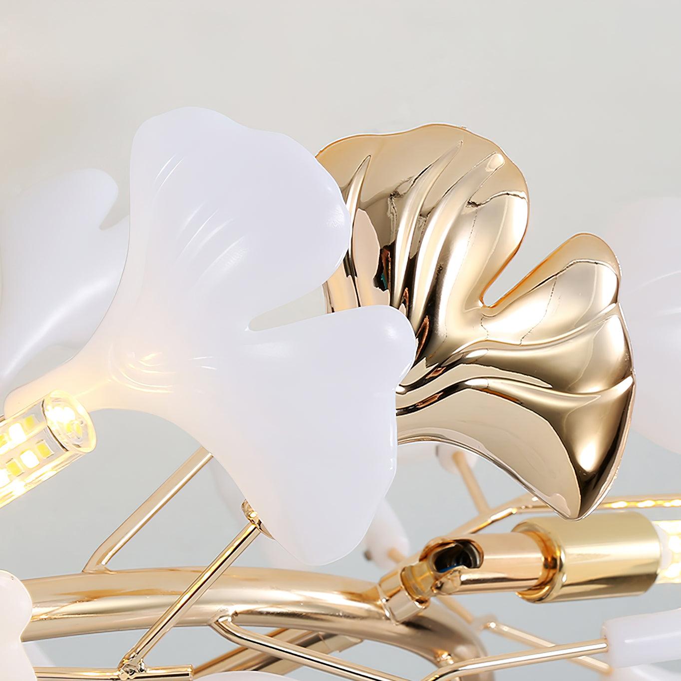 Ginkgo Rotating Ceiling Light - Modern LED Flush Mount Fixture with Adjustable Arms for Living Room, Bedroom, or Dining Room Lighting
