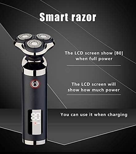 Premium Cordless Electric Razor for Men - 3-in-1 Wet/Dry Bald Head Shaver with LED Display & Rechargeable Battery | Perfect for Travel, Gym & Daily Grooming Routine
