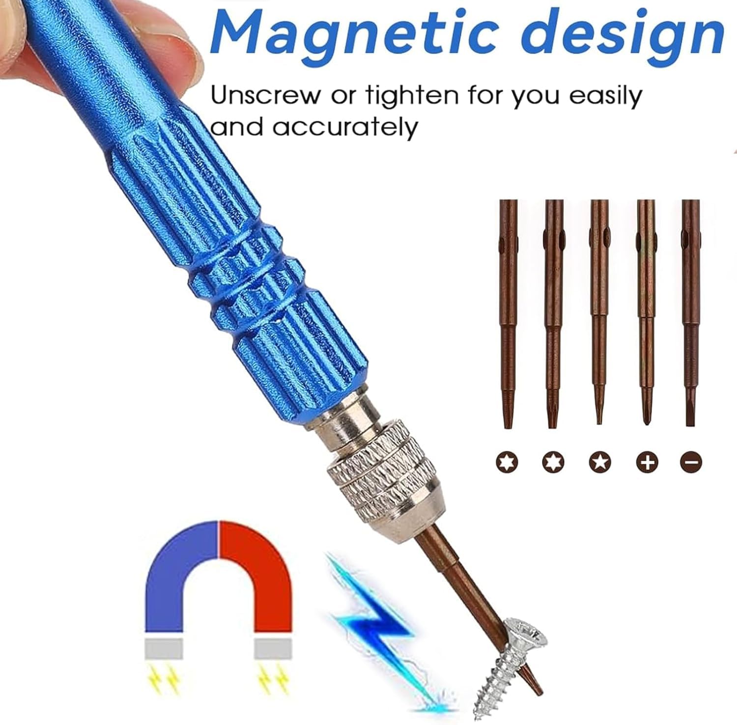 IKIS 5-in-1 Magnetic Precision Screwdriver Set - Mini Pocket Repair Tool Kit for Eyeglasses, Smartphones, Tablets & Watches - Perfect for Home Repairs, DIY Projects & Electronics Maintenance