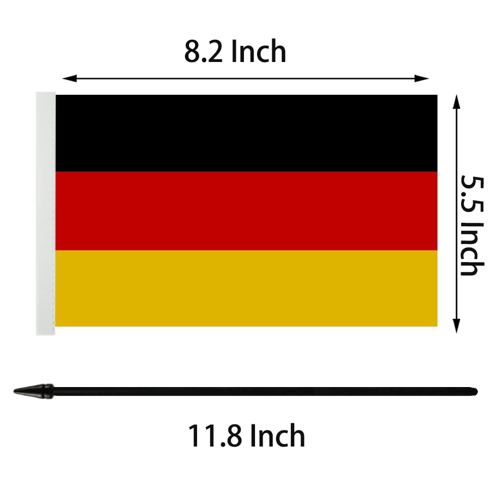 Miniature American & German Friendship Table Flag Set - USA & Germany Desk Flags for Office, Room Decor, and International Events - Perfect for Home, Office, or Diplomatic Displays