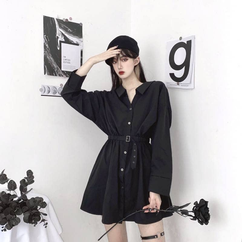 Elegant Gothic Long Dress & Short Skirt - Audrey Hepburn Style Little Black Dress for Waist Slimming | Perfect for Evening Parties, Date Nights & Formal Events