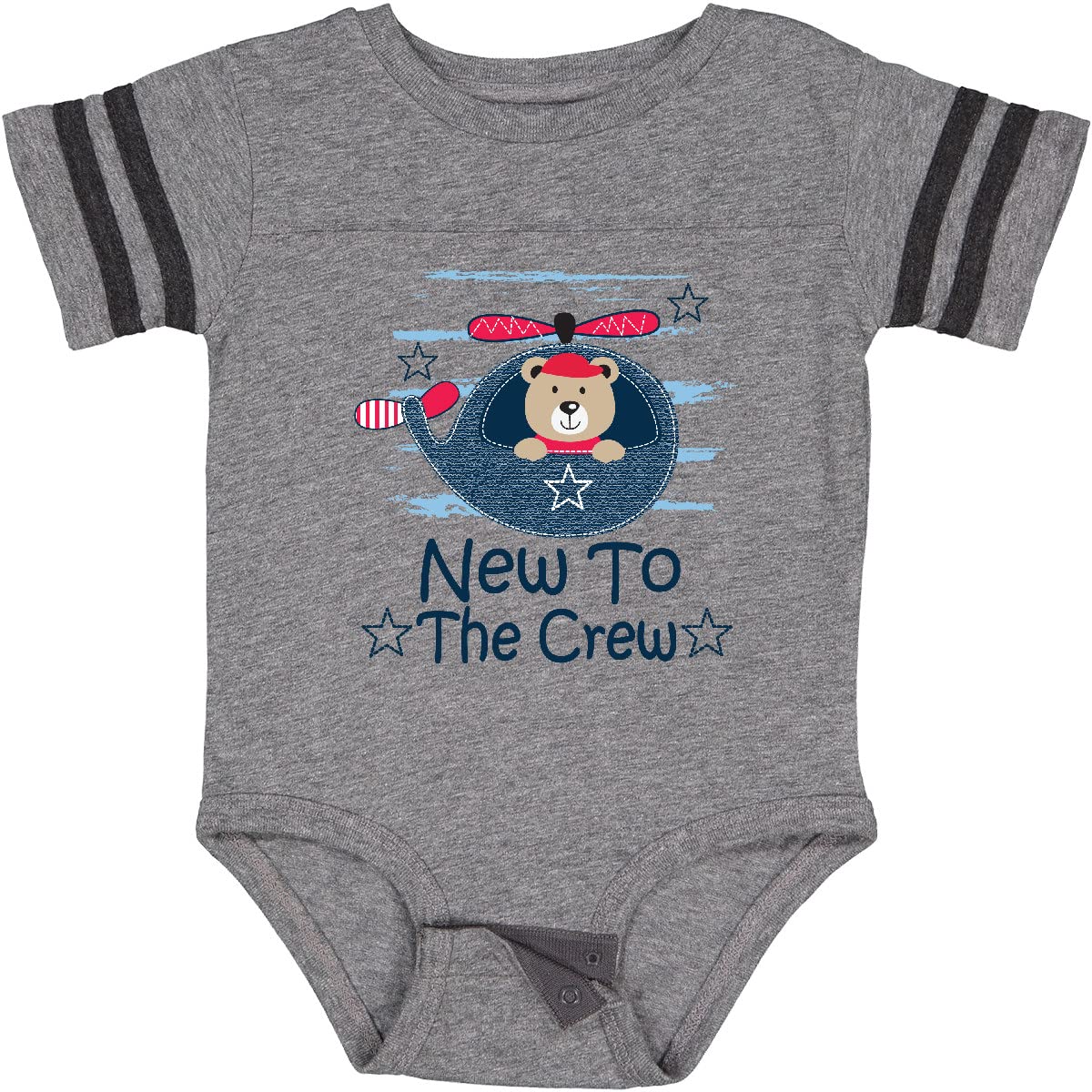 Inktastic New To The Crew Baby Boy Bodysuit - Soft Cotton Onesie for Newborns & Infants - Perfect for Baby Showers, Birth Announcements & Family Photos