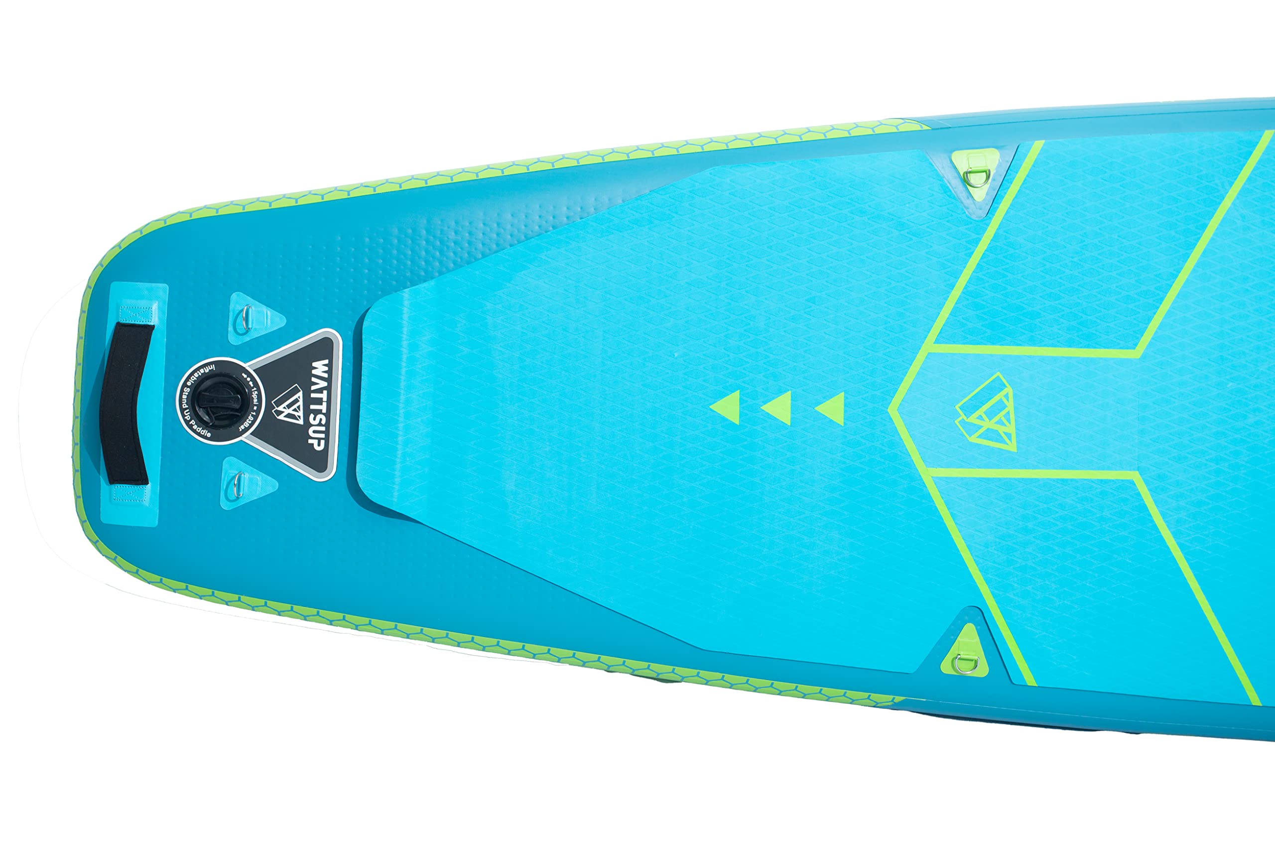 WATTSUP Pike 11'6 Inflatable Kayak with Paddle - 15cm Thickness Drop-Stitch Construction - Rigid & Durable - 150kg Capacity - Perfect for Fishing, Camping & Water Adventures