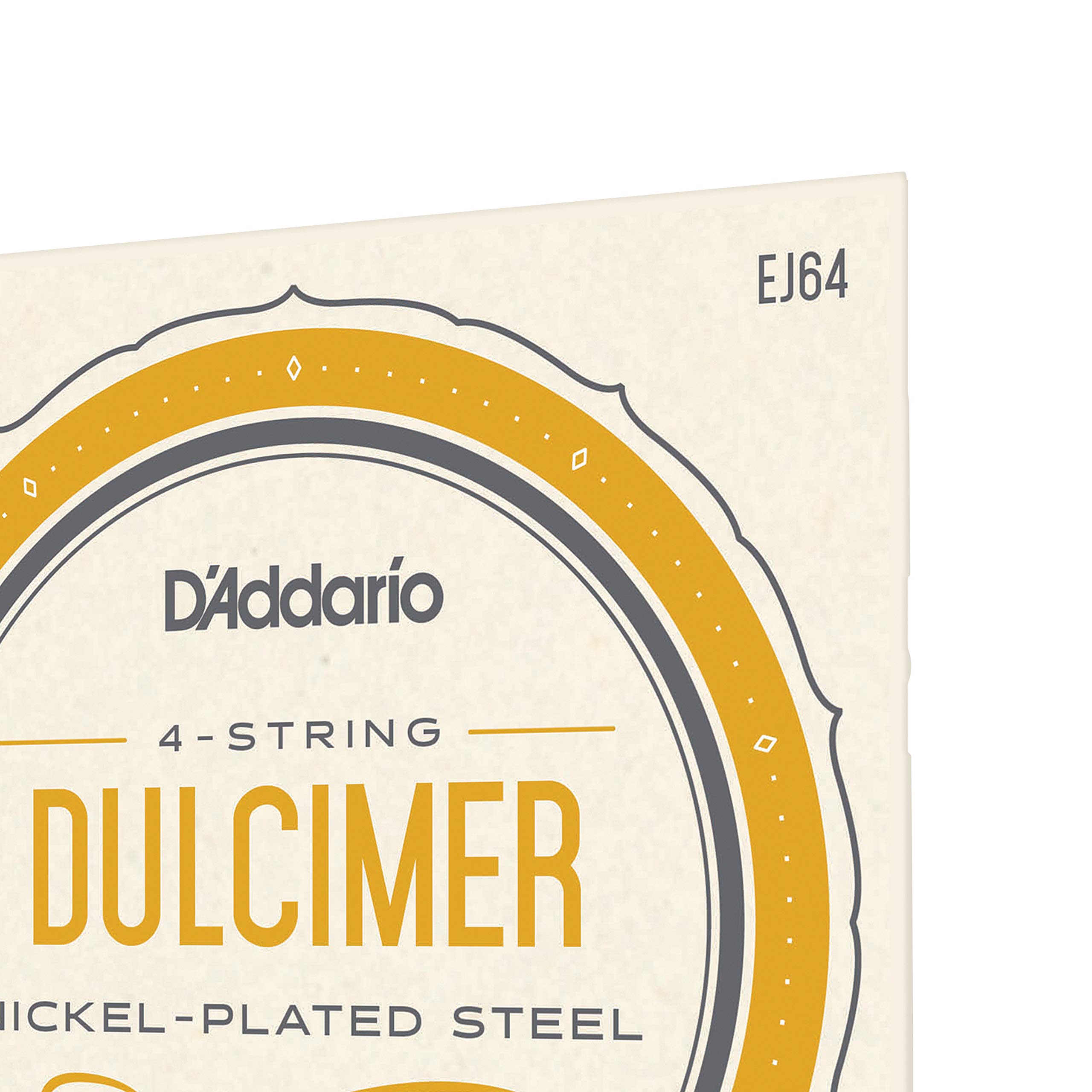 D'Addario EJ64 4-String Dulcimer Strings - Premium Quality Musical Instrument Strings for Appalachian Dulcimer | Perfect for Folk Music Performances & Home Practice