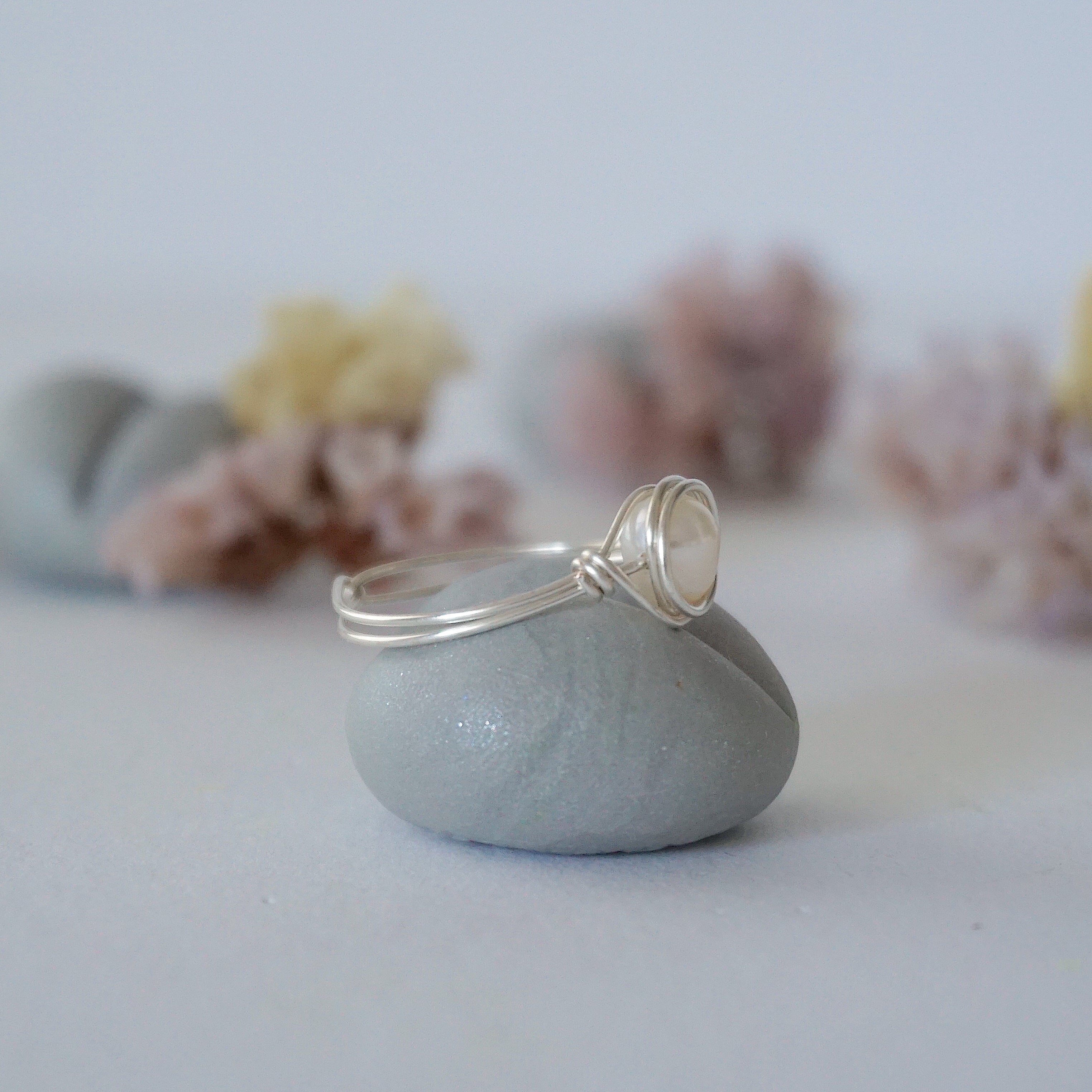 Elegant Classic Pearl Ring in Sterling Silver for Women - Perfect for Weddings, Anniversaries & Special Occasions