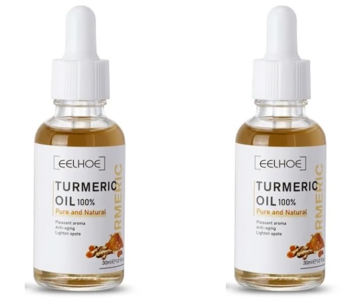 Annma Pure Turmeric Oil - 100% Natural Ayurvedic Essential Oil for Face & Body Care | Skin Brightening, Anti-Aging Turmeric Serum for Women | 30ml (Pack of 2) | Perfect for Daily Skincare Routine & Holistic Wellness