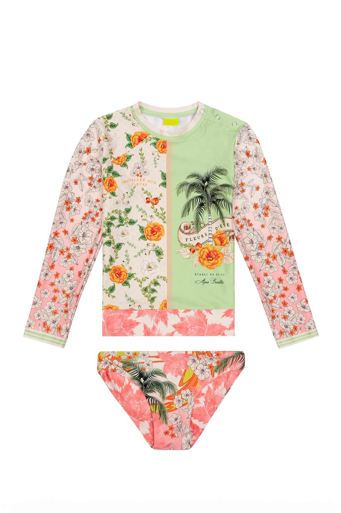 Lackie Kids' Rashguard Set - UPF 50+ Sun Protection Swimwear for Boys & Girls - Perfect for Swimming, Beach, and Pool Activities