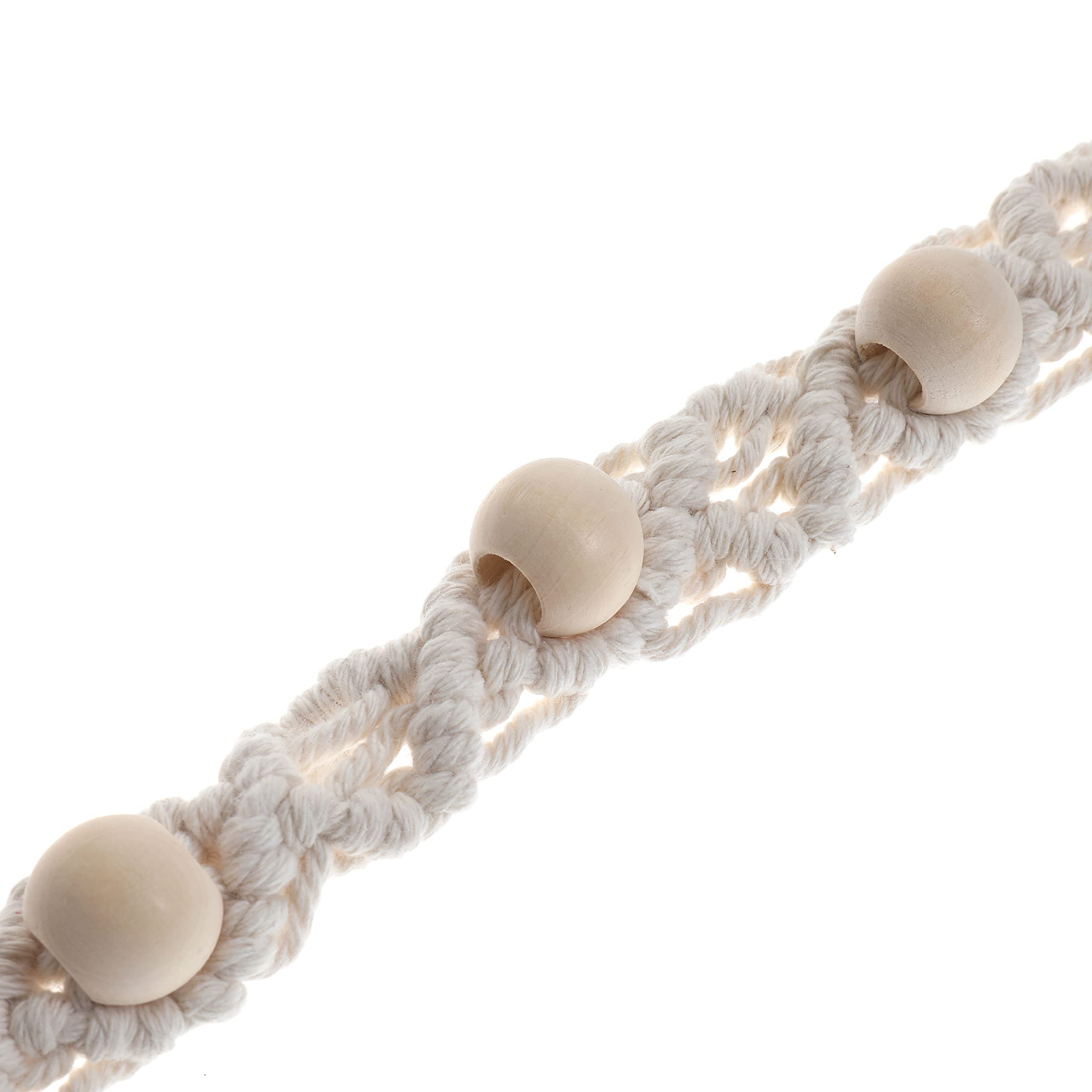 2 Pack Handmade Boho Curtain Tiebacks - Natural Rope Drapery Holdbacks, Adjustable Decorative Window Curtain Tie Backs for Living Room, Bedroom, Farmhouse Style Home Decor