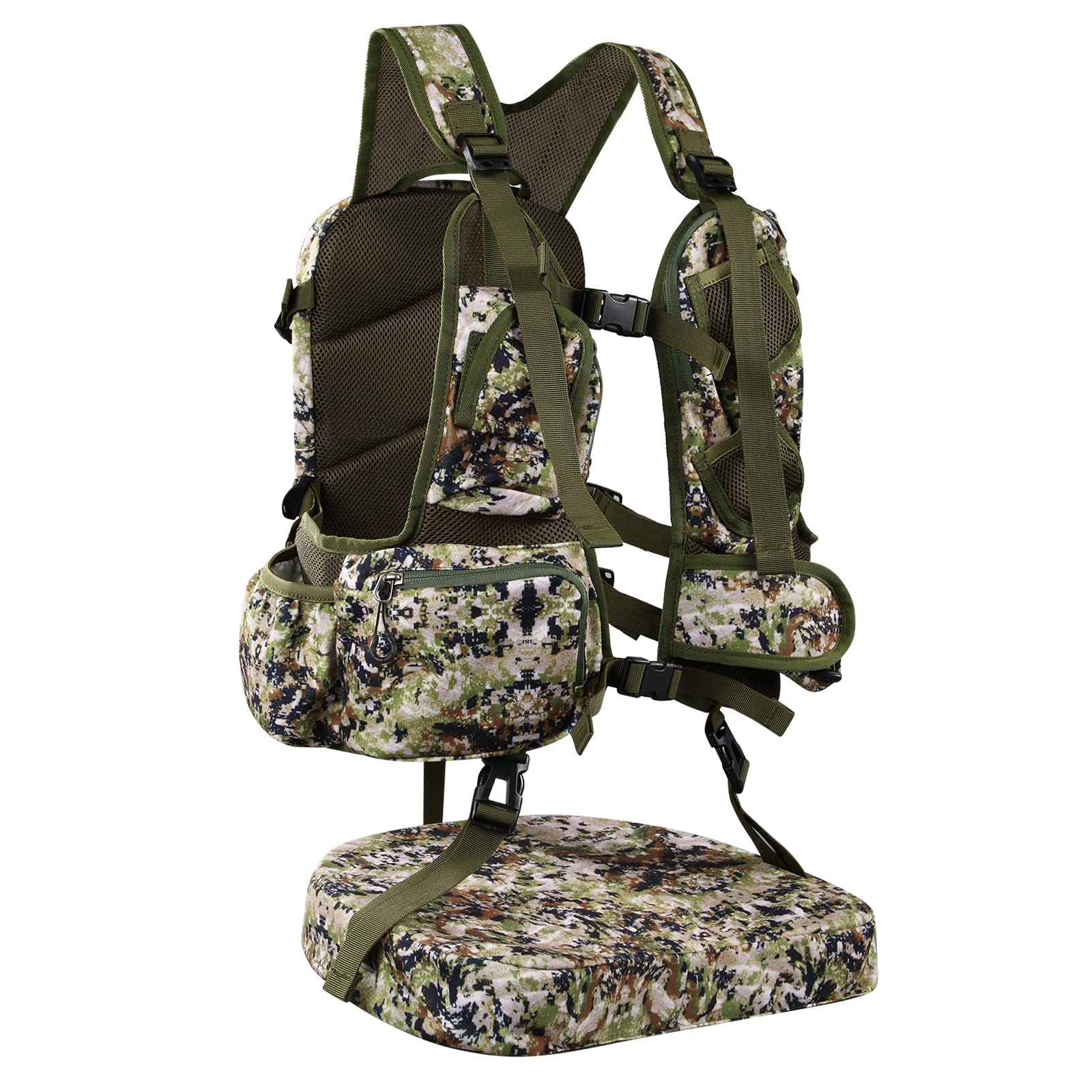 Turkey Hunting Vest with Seat Cushion - Comfortable & Durable Turkey Hunting Gear for Outdoor Sports (Perfect for Turkey Season, Bird Watching & Outdoor Adventures)