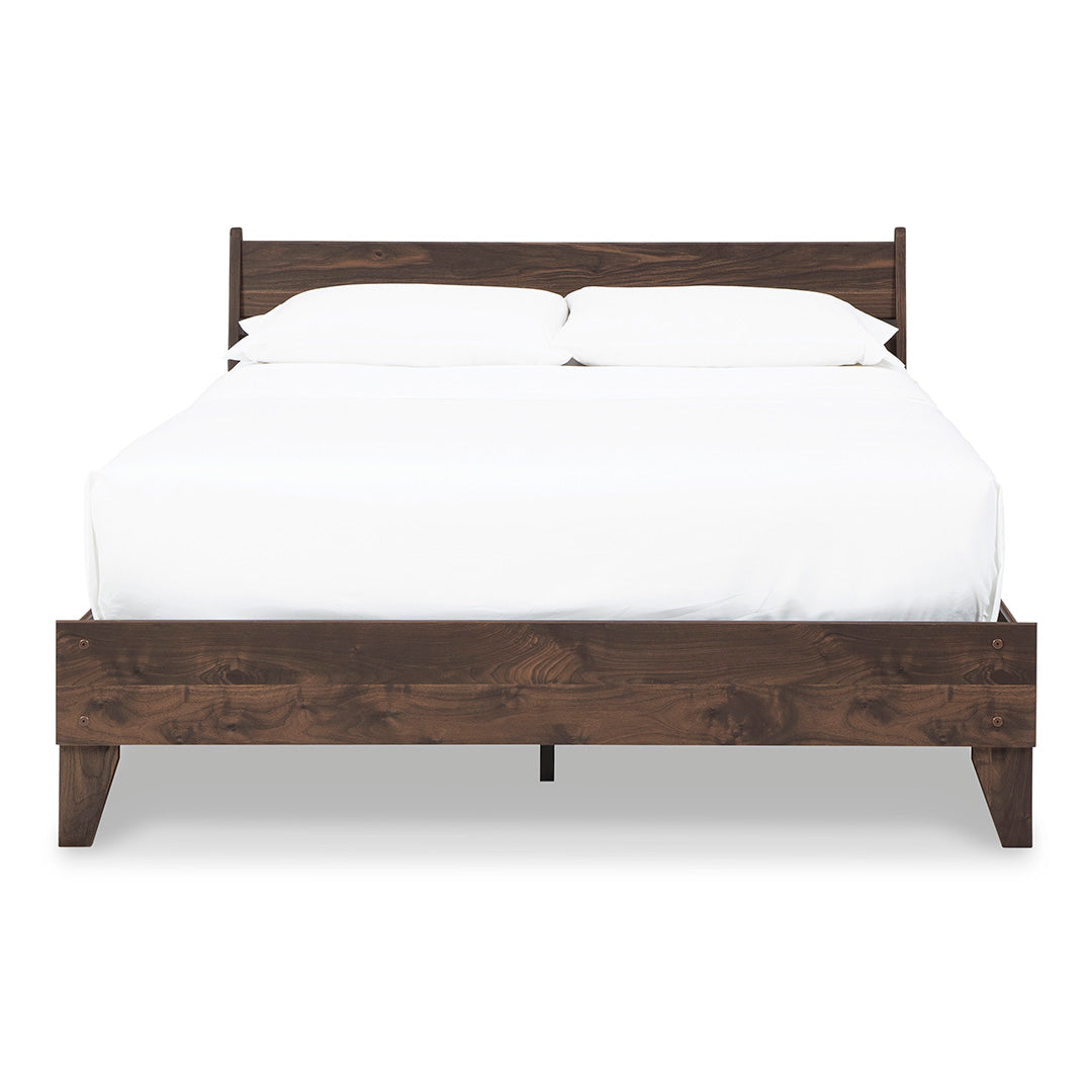 Calverson Queen Size Bed Frame - Modern Upholstered Platform Bed with Wooden Slats - Perfect for Master Bedroom, Guest Room & Apartment