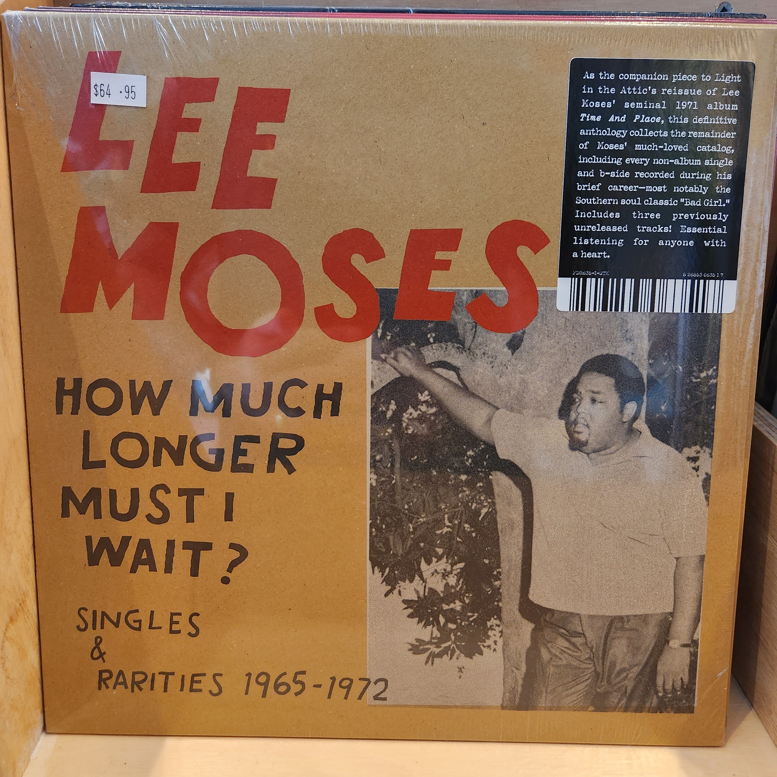 Lee Moses - How Much Longer Must I Wait Vinyl LP Record | Soul & R&B Classic | Perfect for Music Collectors & Vintage Vinyl Enthusiasts | Great for Home Listening, Gifts & DJ Sets