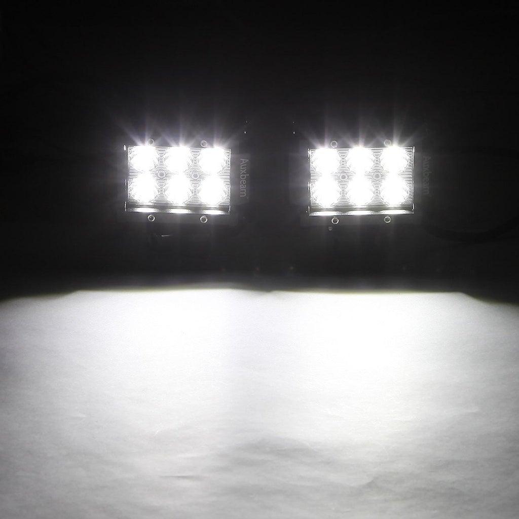 4 Pack Classic SM Series Spot Beam LED Pod Lights with Universal Mounting Brackets - Perfect for Off-Road Trucks, ATVs, and Marine Boats
