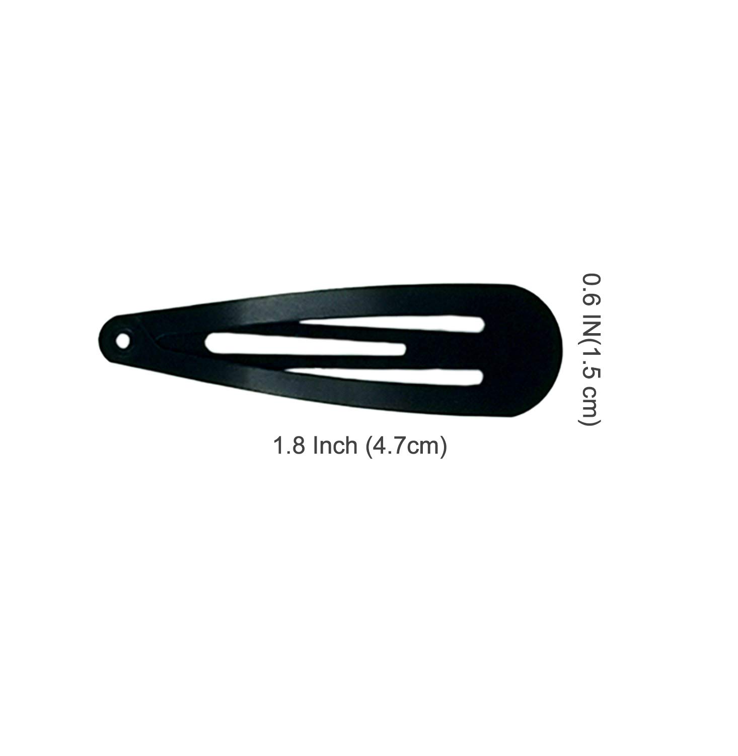 30-60 Pack Black 2 Inch Metal Snap Hair Clips for Women & Girls - No Slip Barrettes for School & Work