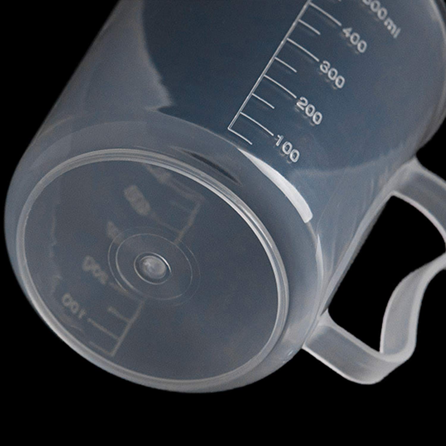 500ml Clear PP Plastic Graduated Measuring Cup with Handle - BPA-Free Liquid Measuring Beaker for Baking, Cooking, Lab Experiments & Milk Tea Preparation - Perfect for Kitchen, Laboratory & Coffee Shop Use