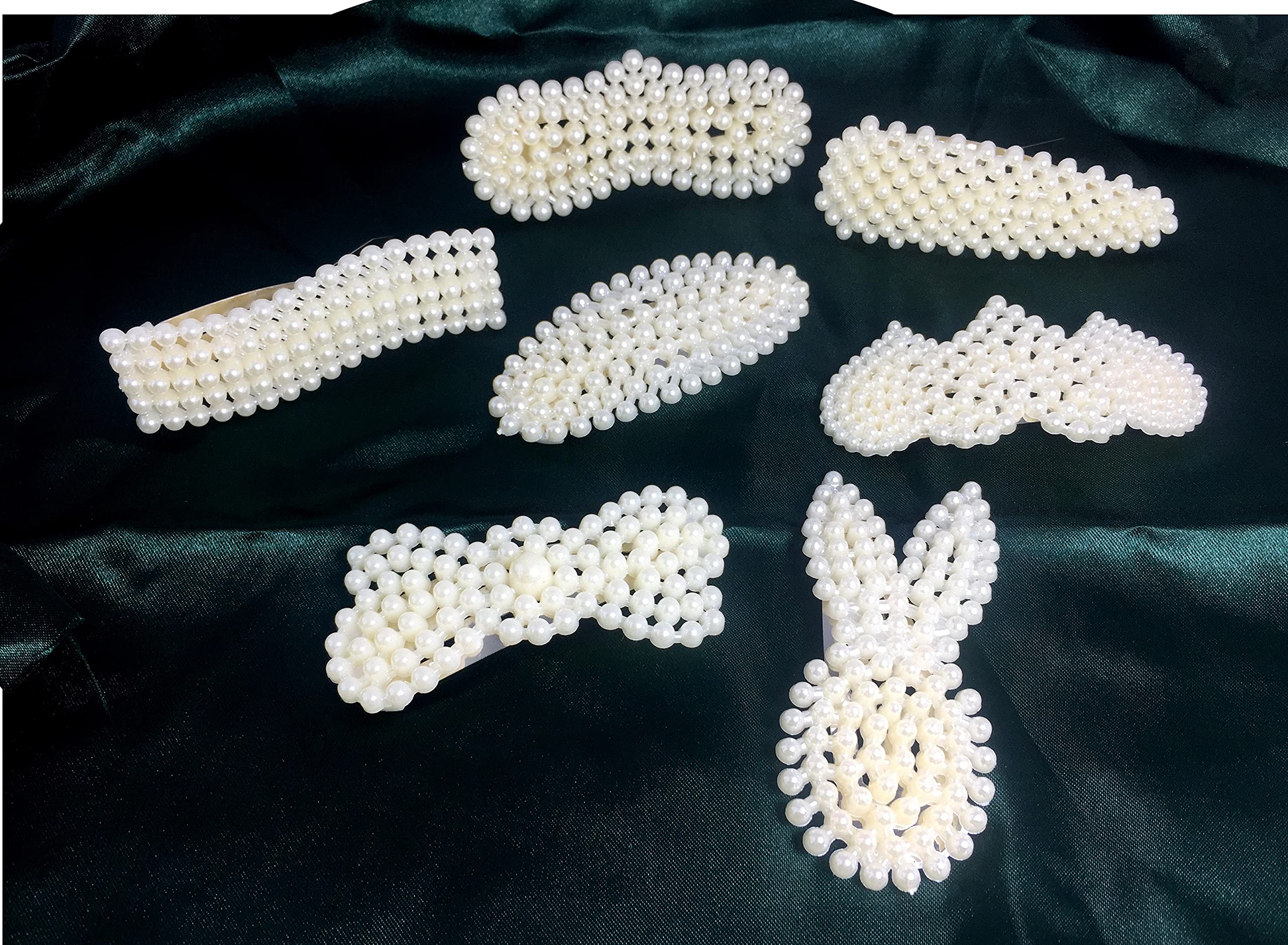Korean Style Pearl Hair Clips Set of 6 - Large Fashion Hair Barrettes & Pins for Women & Girls - Elegant Hair Accessories for Weddings, Parties & Daily Styling