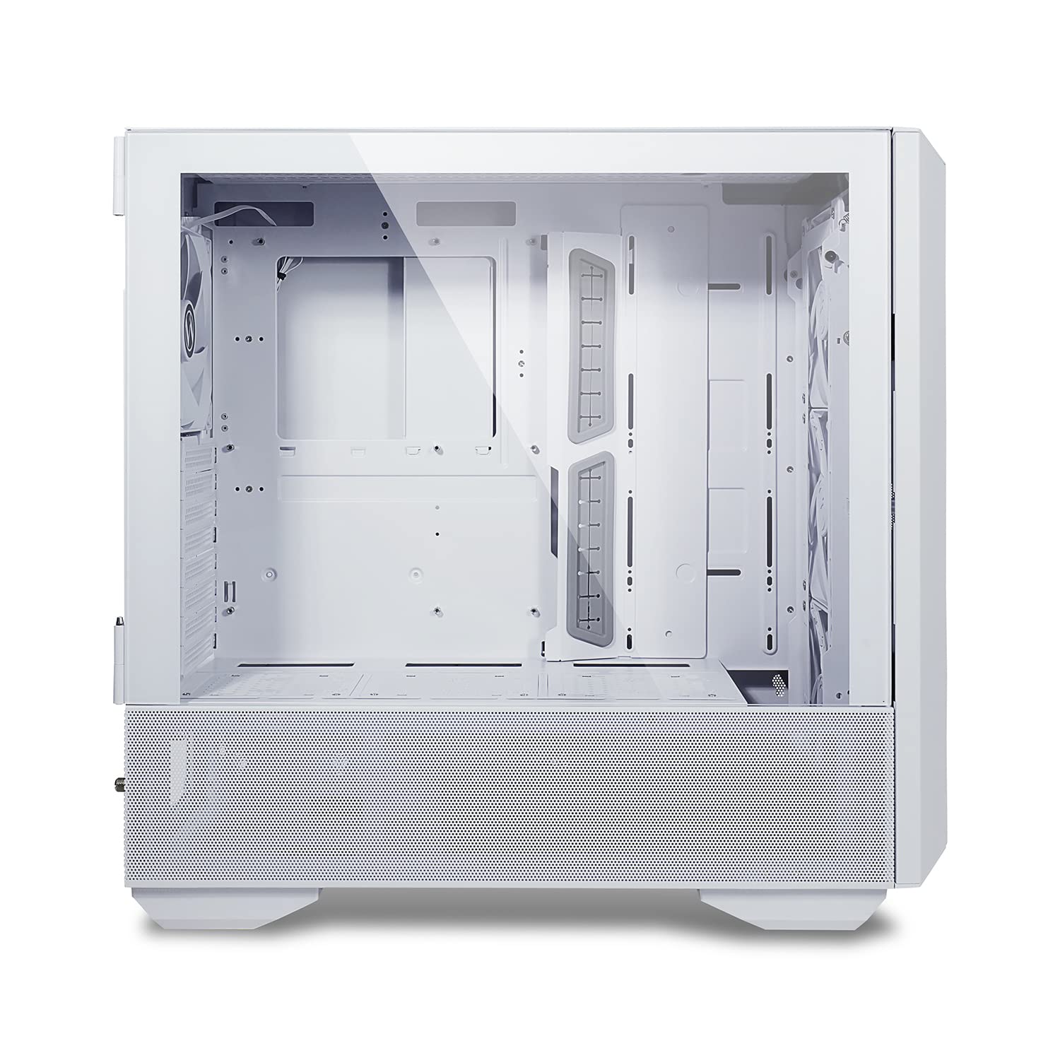 LIAN LI Lancool III RGB White Aluminum Gaming PC Case with 4×140mm PWM ARGB Fans, Tempered Glass Side Panel - Perfect for High-End Gaming Rigs & Custom Water Cooling Builds